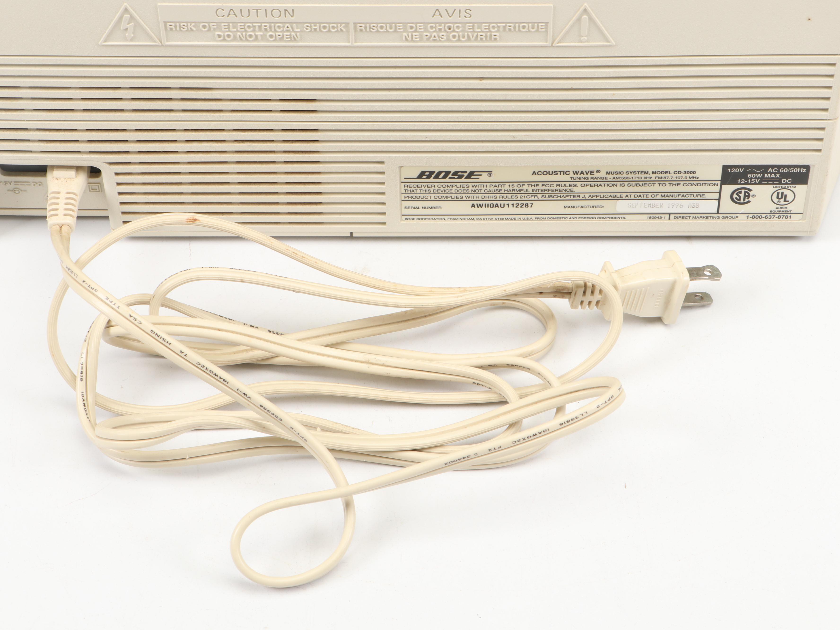 Bose Acoustic Wave Music System CD and Radio with Remote, 1996