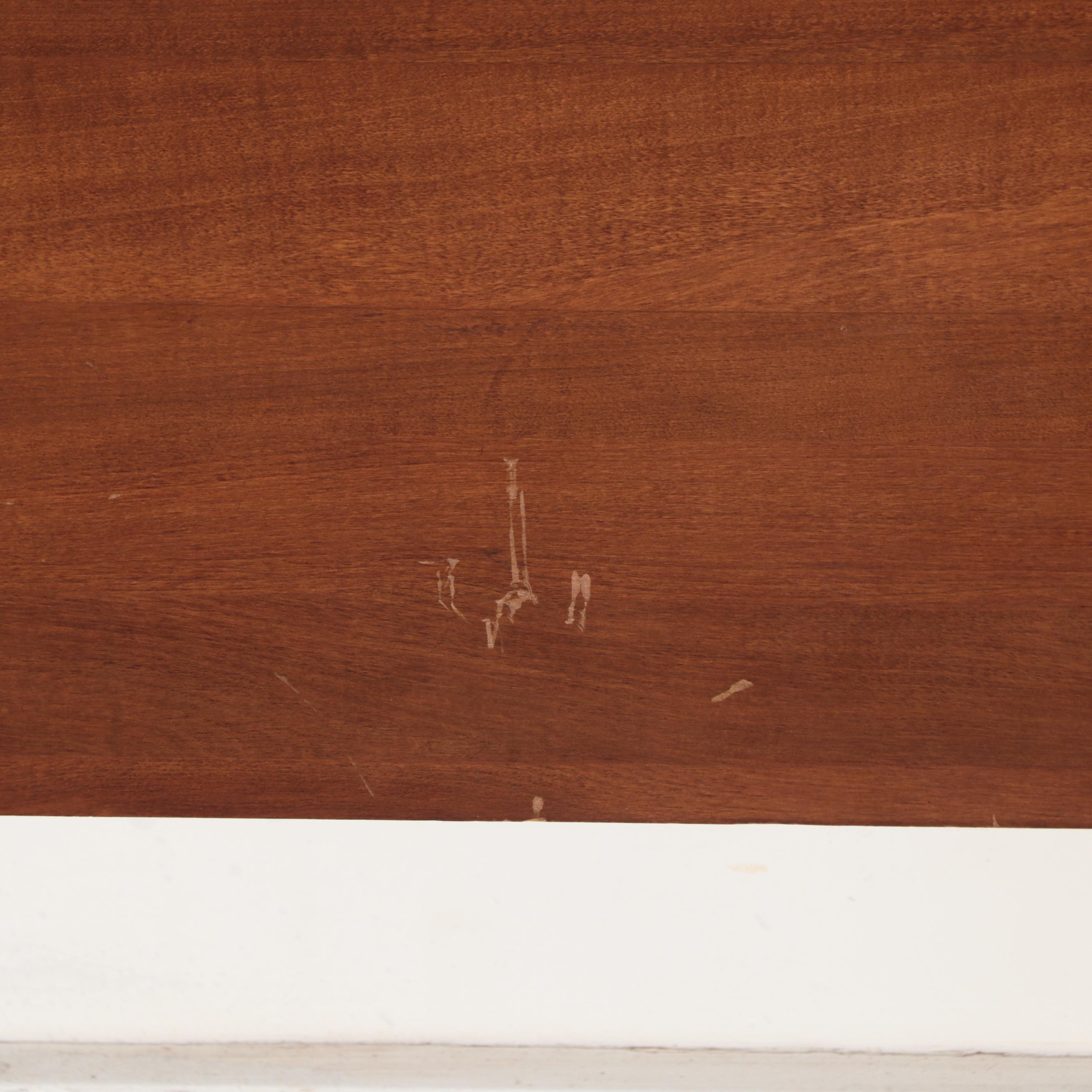 Jiranek Art Deco Walnut Full Size Headboard and Footboard, Circa 1930