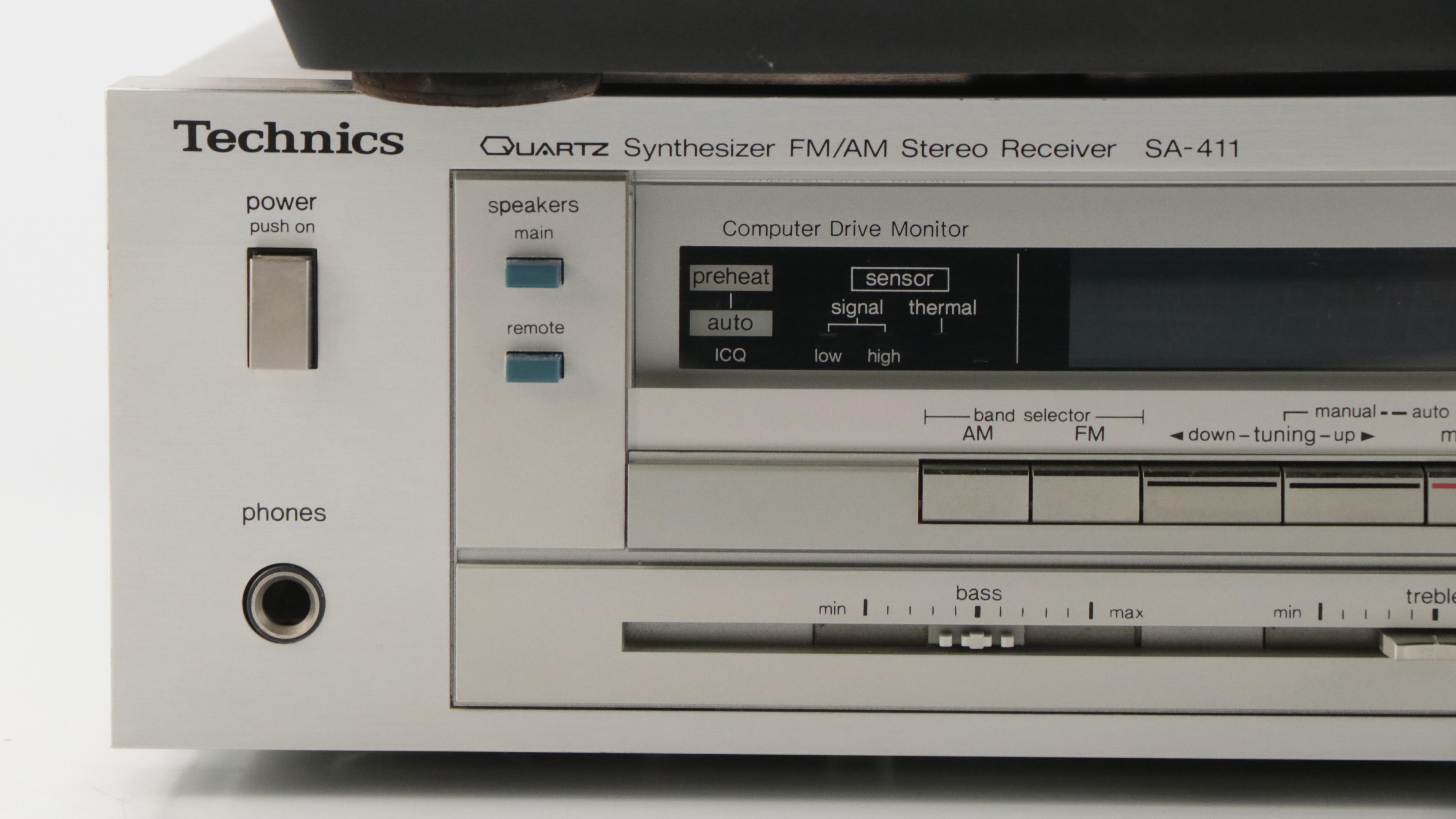 Technics SA-411 FM/AM Stereo Receiver and SL-Q350 Direct Drive Turntable System