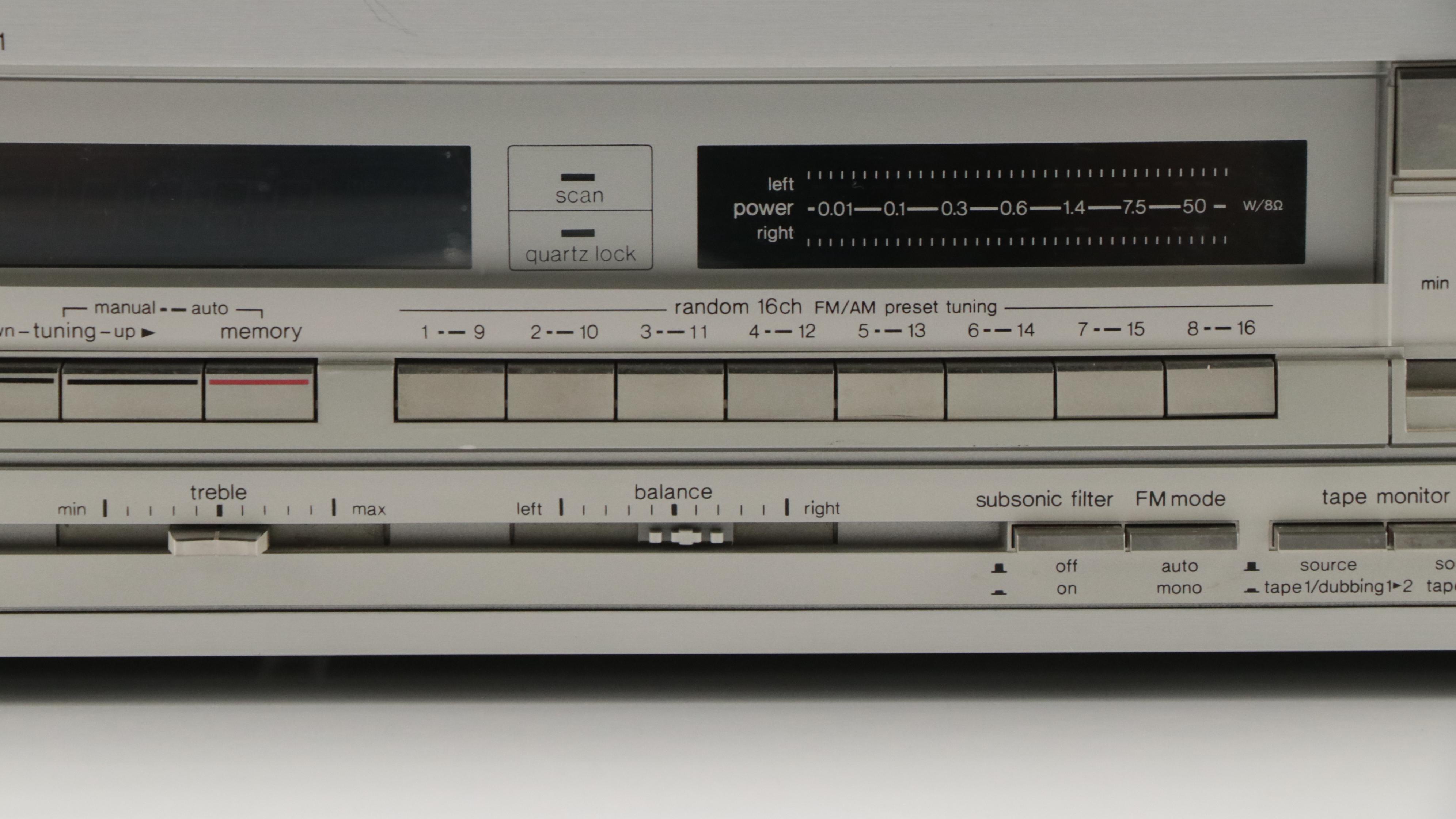 Technics SA-411 FM/AM Stereo Receiver and SL-Q350 Direct Drive Turntable System