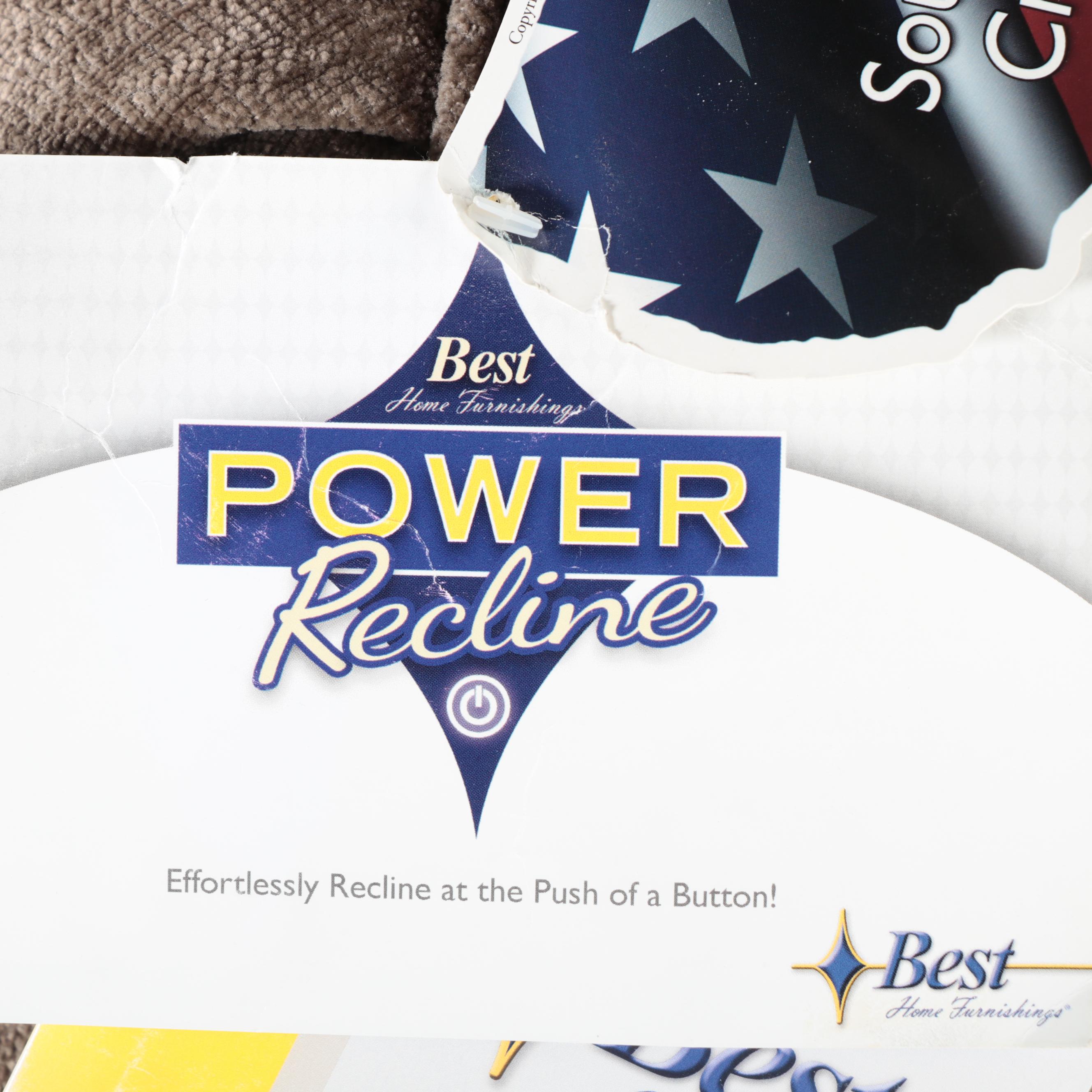 Best Home Furnishings Upholstered Power Recliner, New with Tags