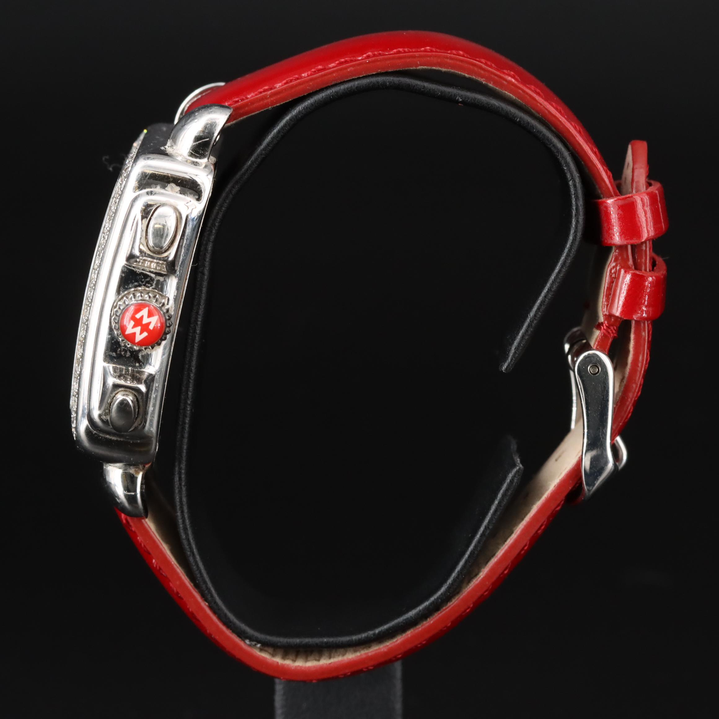 Michele Deco Diamond Chronograph Watch