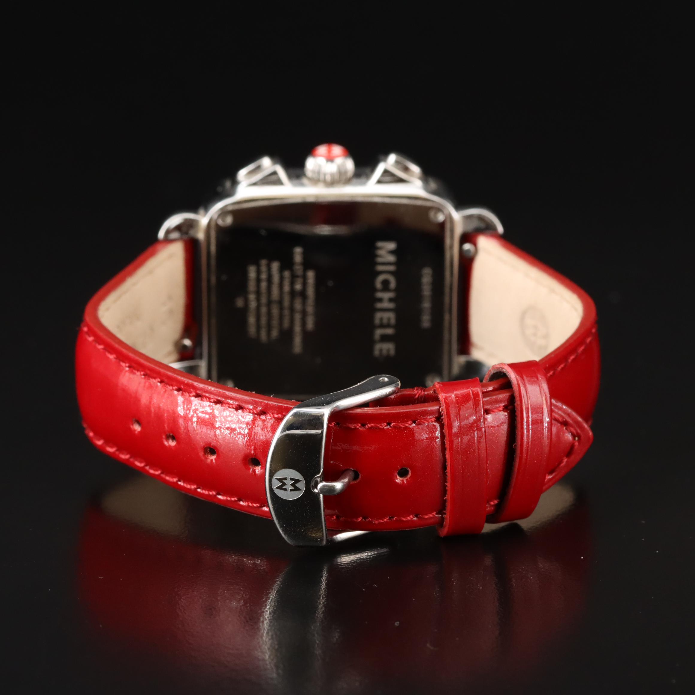 Michele Deco Diamond Chronograph Watch