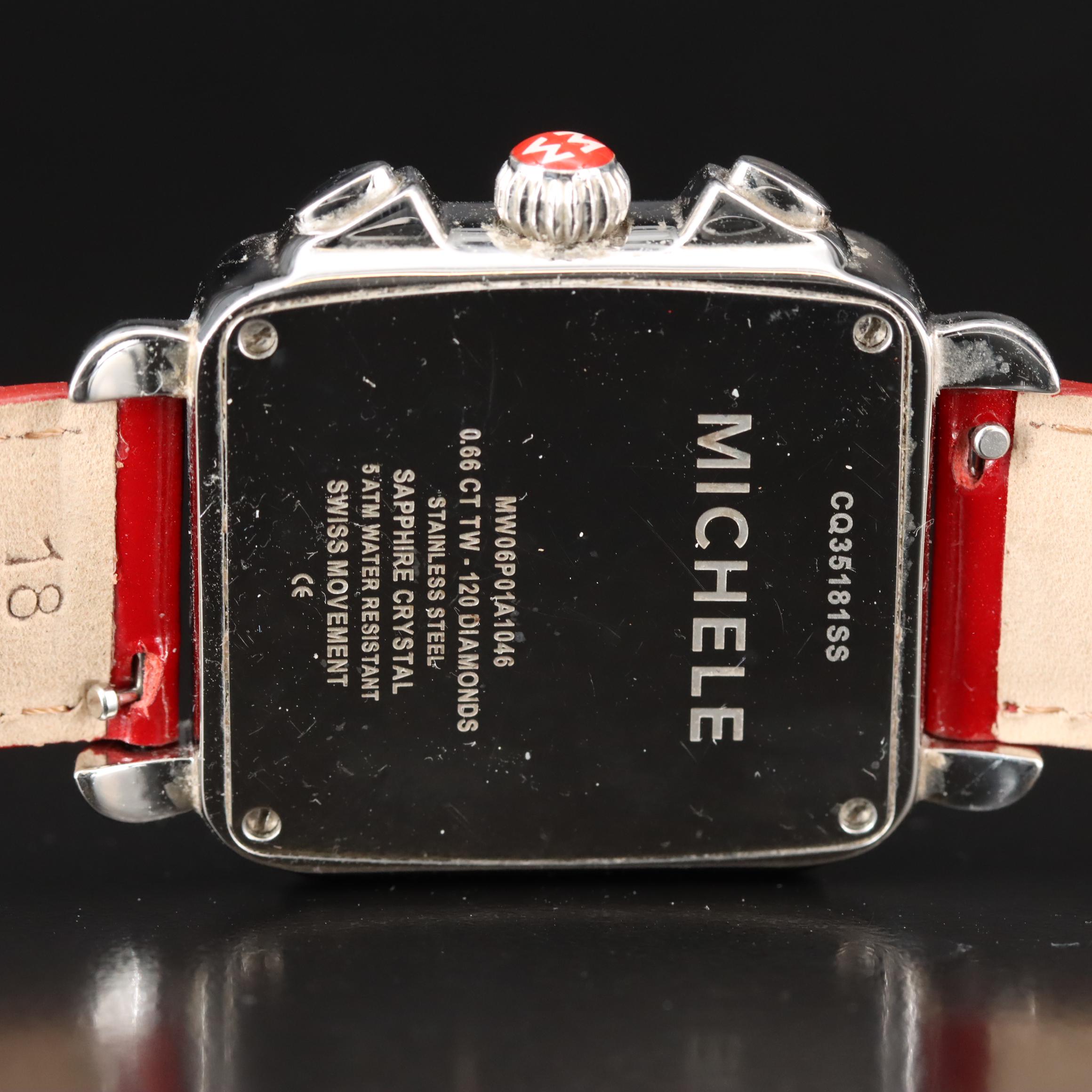 Michele Deco Diamond Chronograph Watch