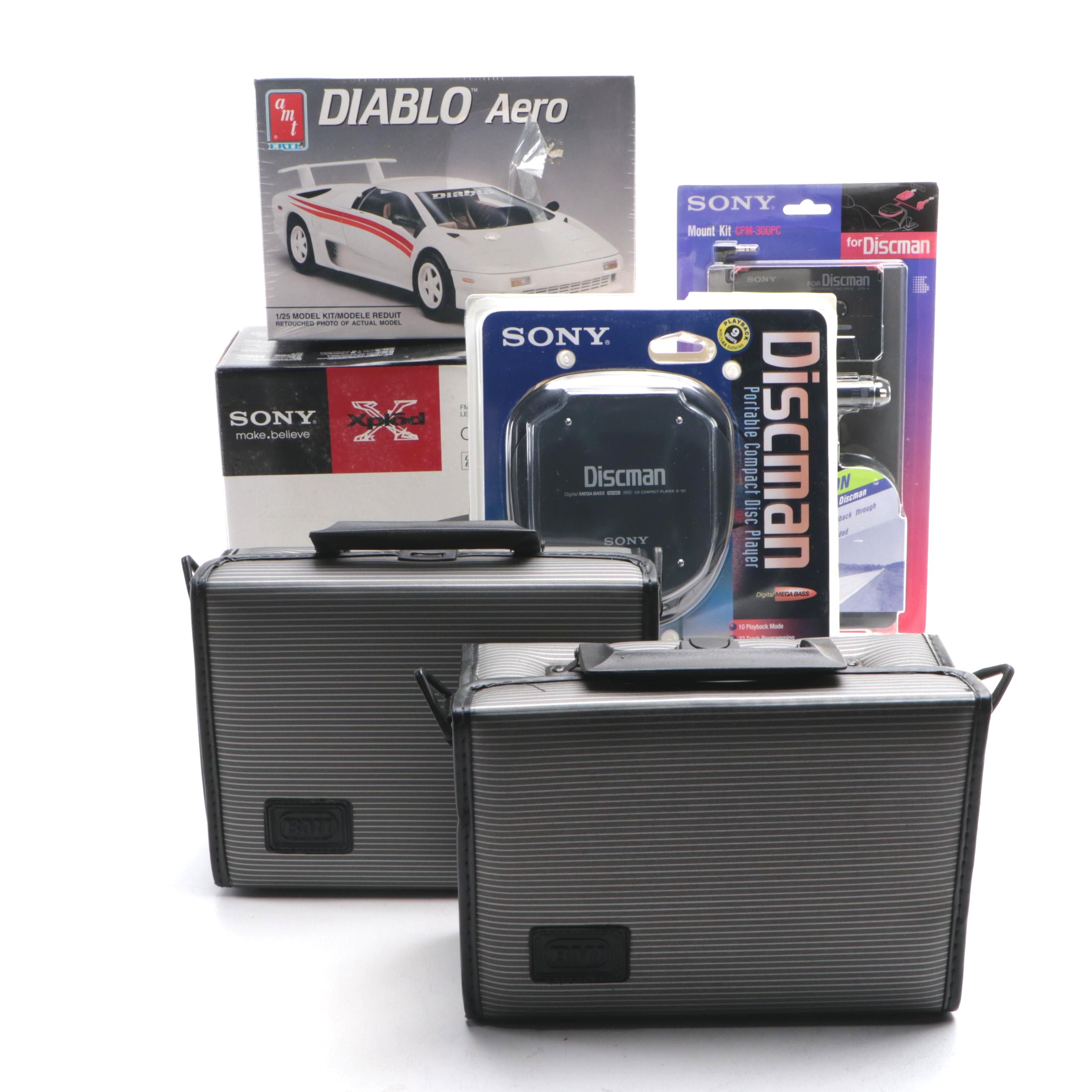 Sony CDX GT55OUI Car Stereo with Sony Discman and Car Mount Kit