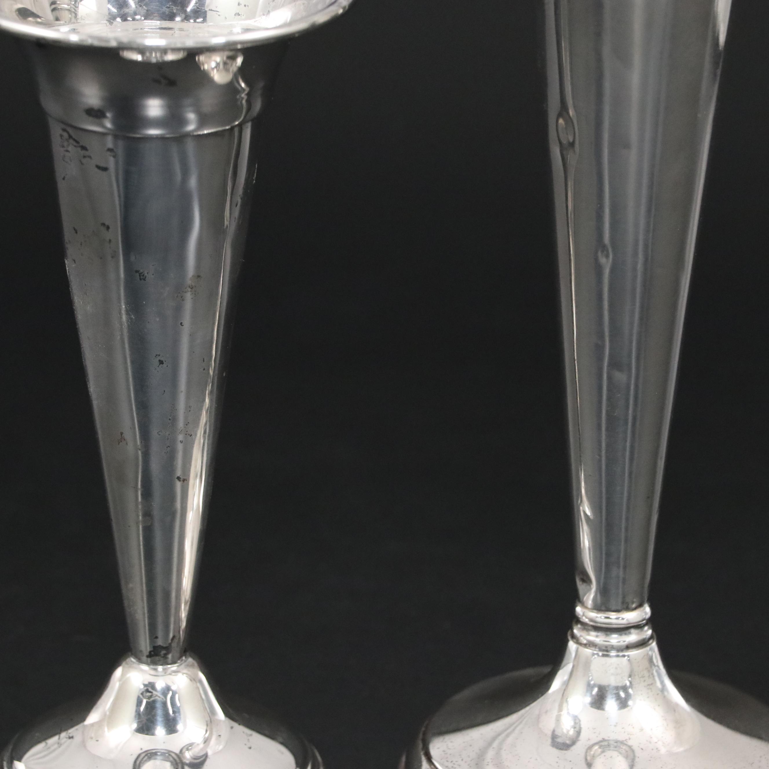 Reed & Barton and Preisner Silver Co. Weighted Sterling Vases