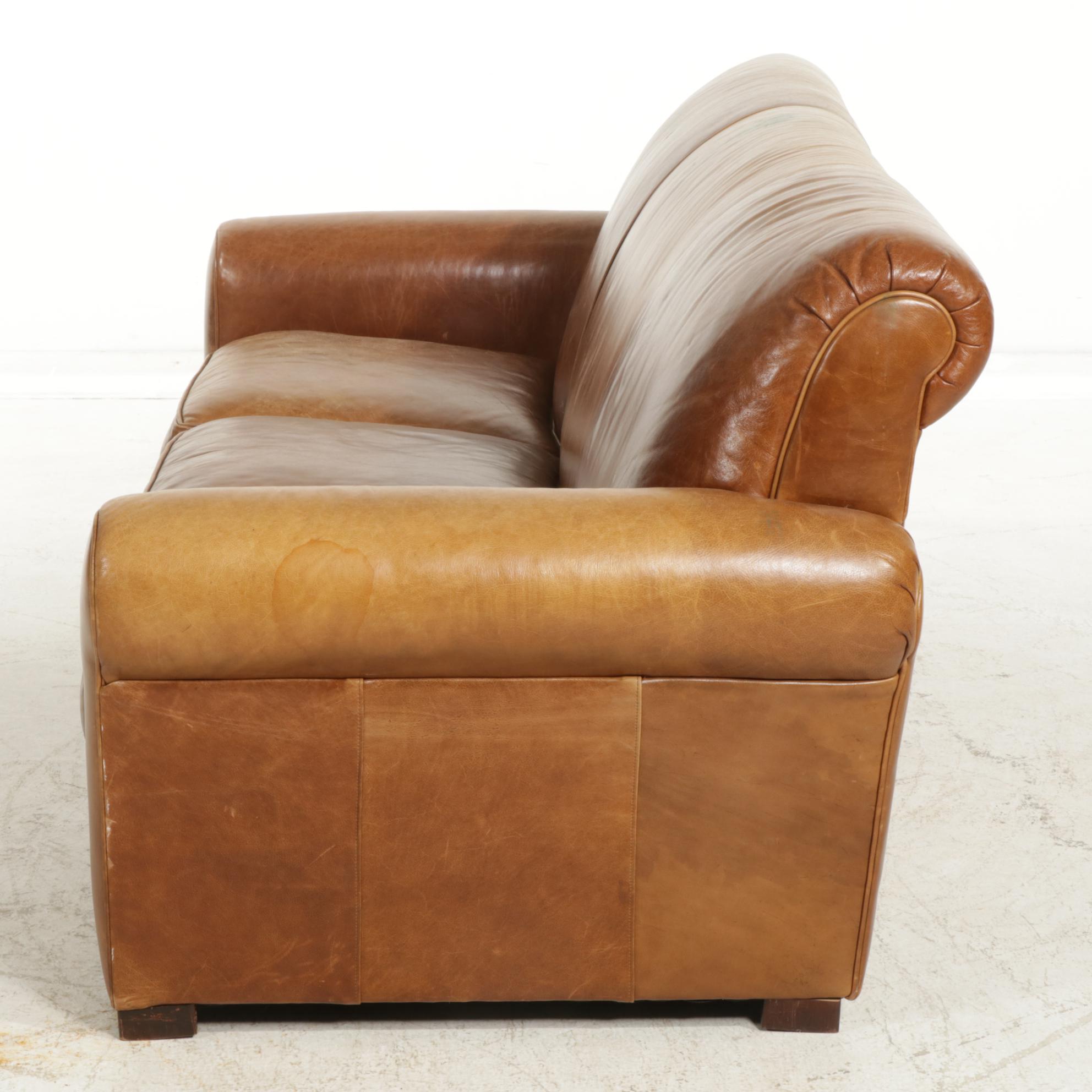 McCreary Modern Room & Board Leather Sofa, 21st Century