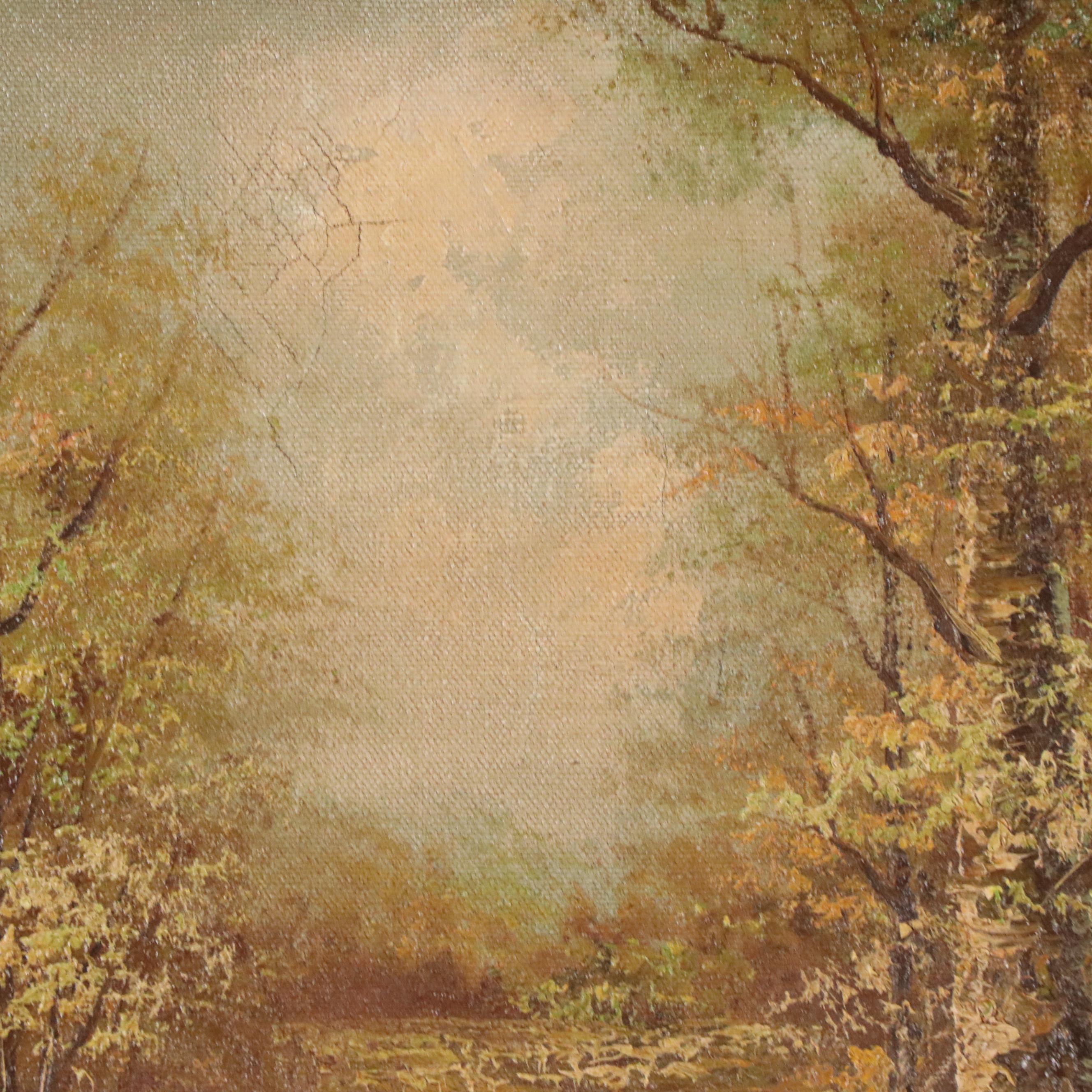 J. Medina Landscape Oil Painting