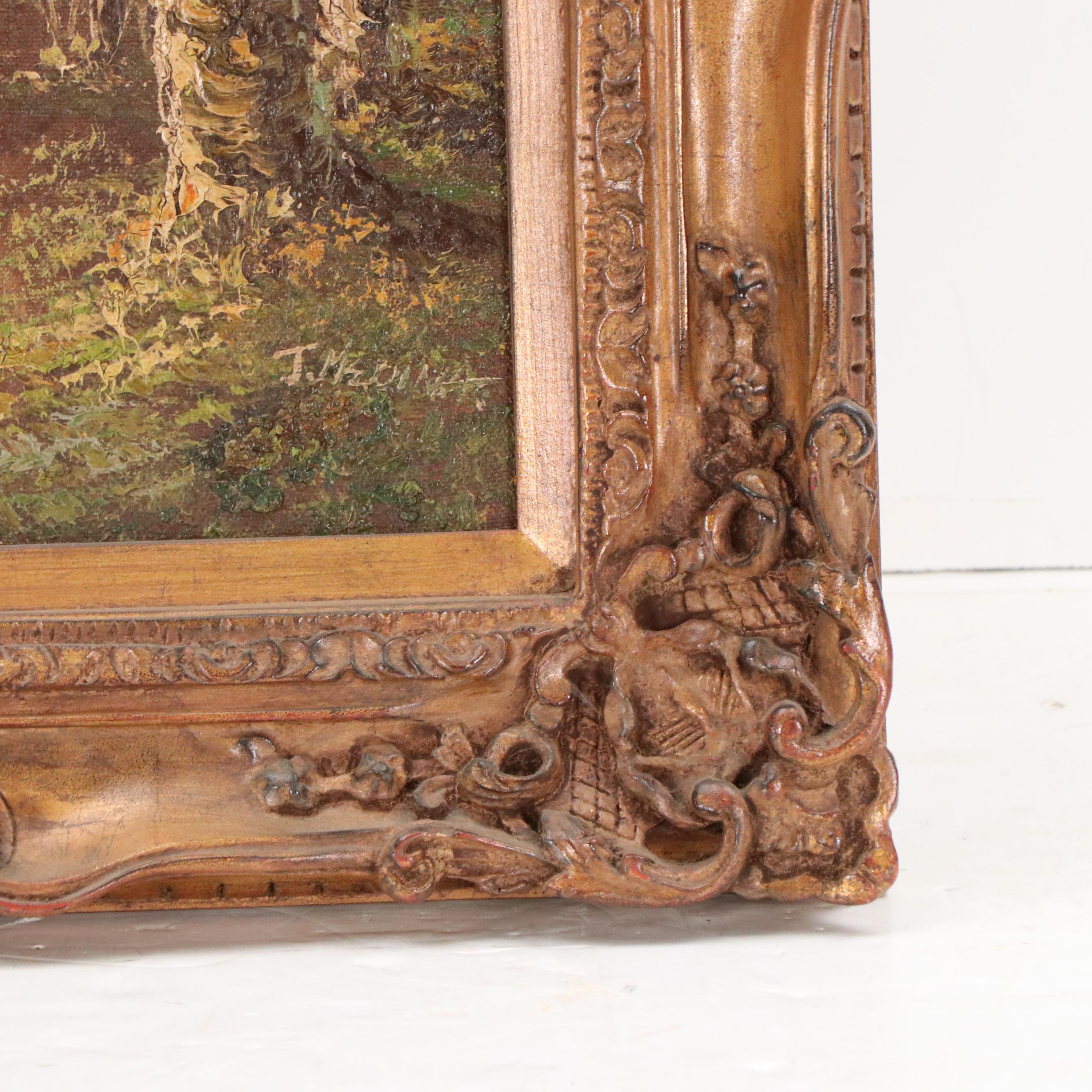 J. Medina Landscape Oil Painting