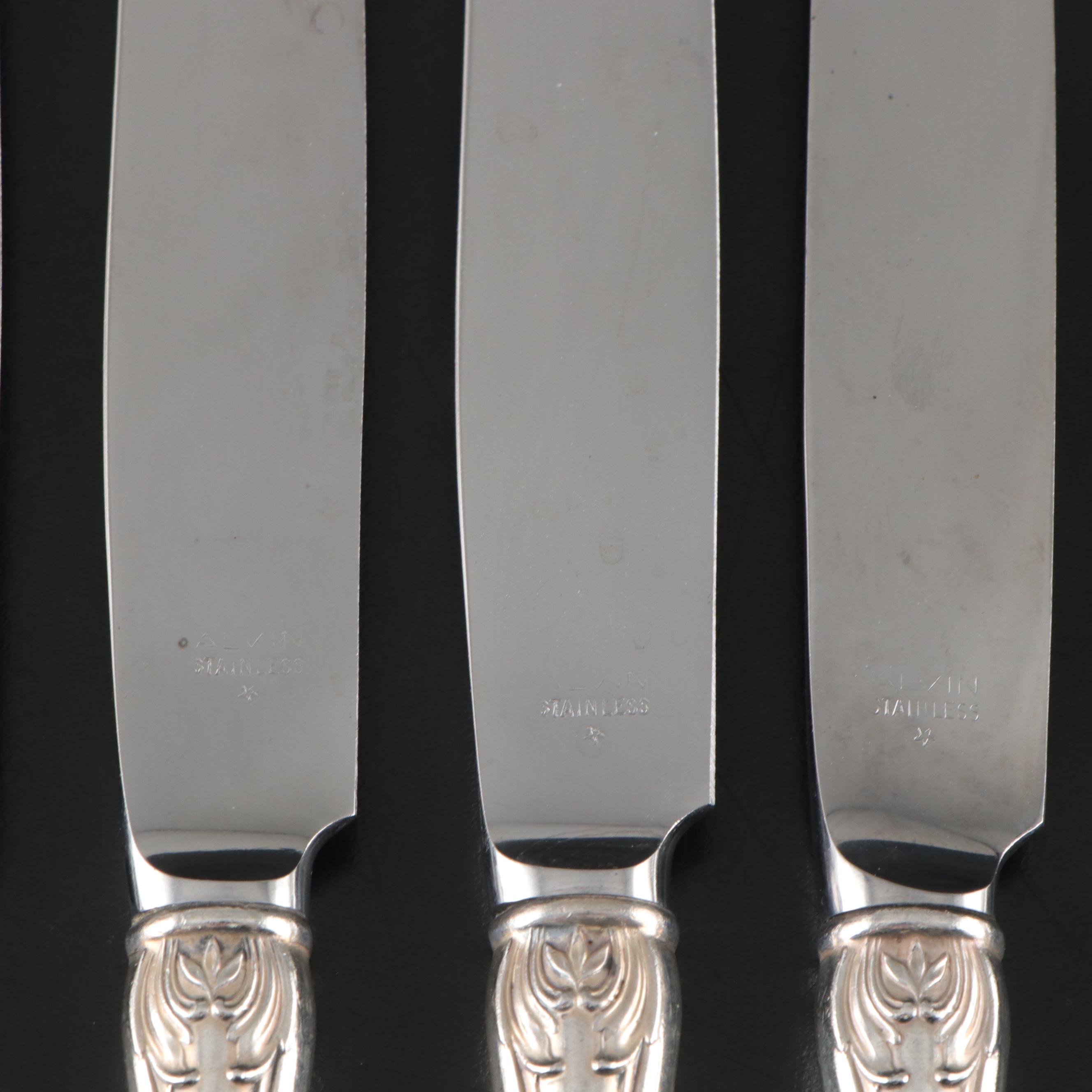 Alvin "Chateau Rose" Sterling Silver Flatware, Mid to Late 20th Century