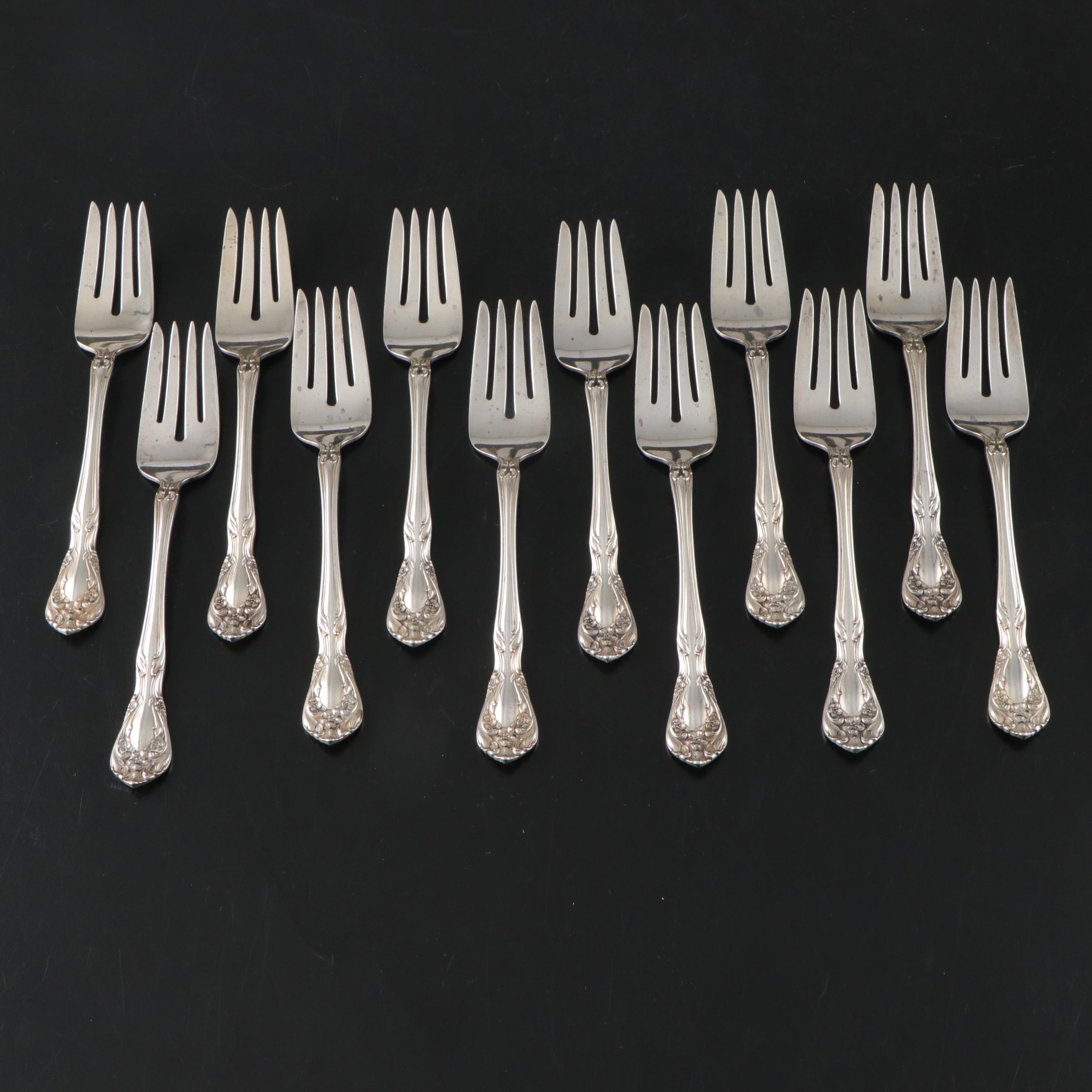 Alvin "Chateau Rose" Sterling Silver Flatware, Mid to Late 20th Century