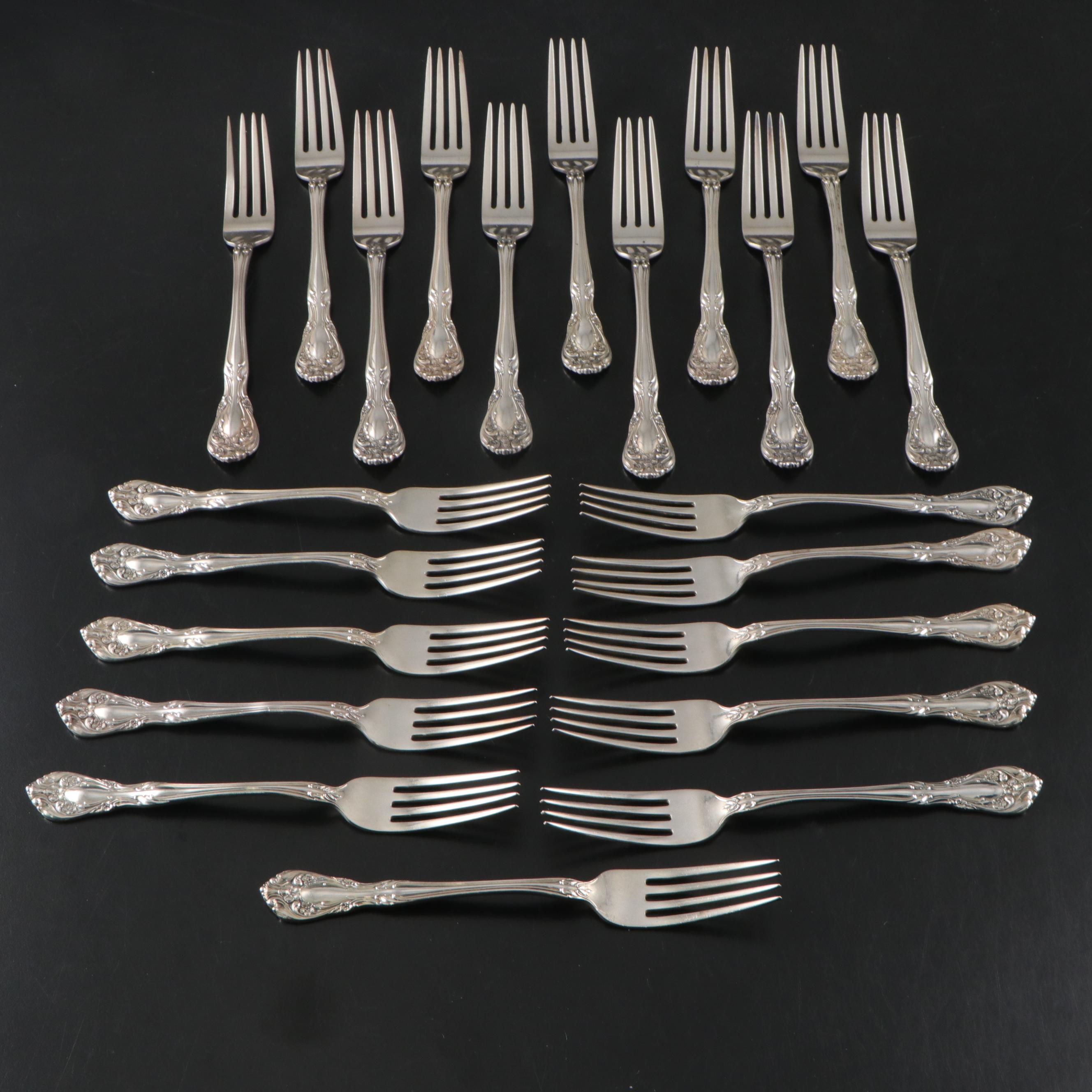 Alvin "Chateau Rose" Sterling Silver Flatware, Mid to Late 20th Century