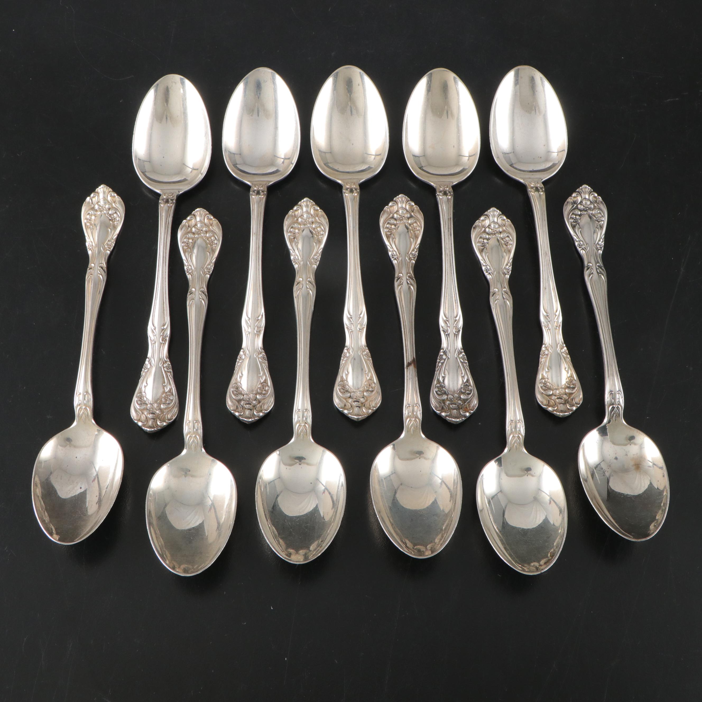 Alvin "Chateau Rose" Sterling Silver Flatware, Mid to Late 20th Century