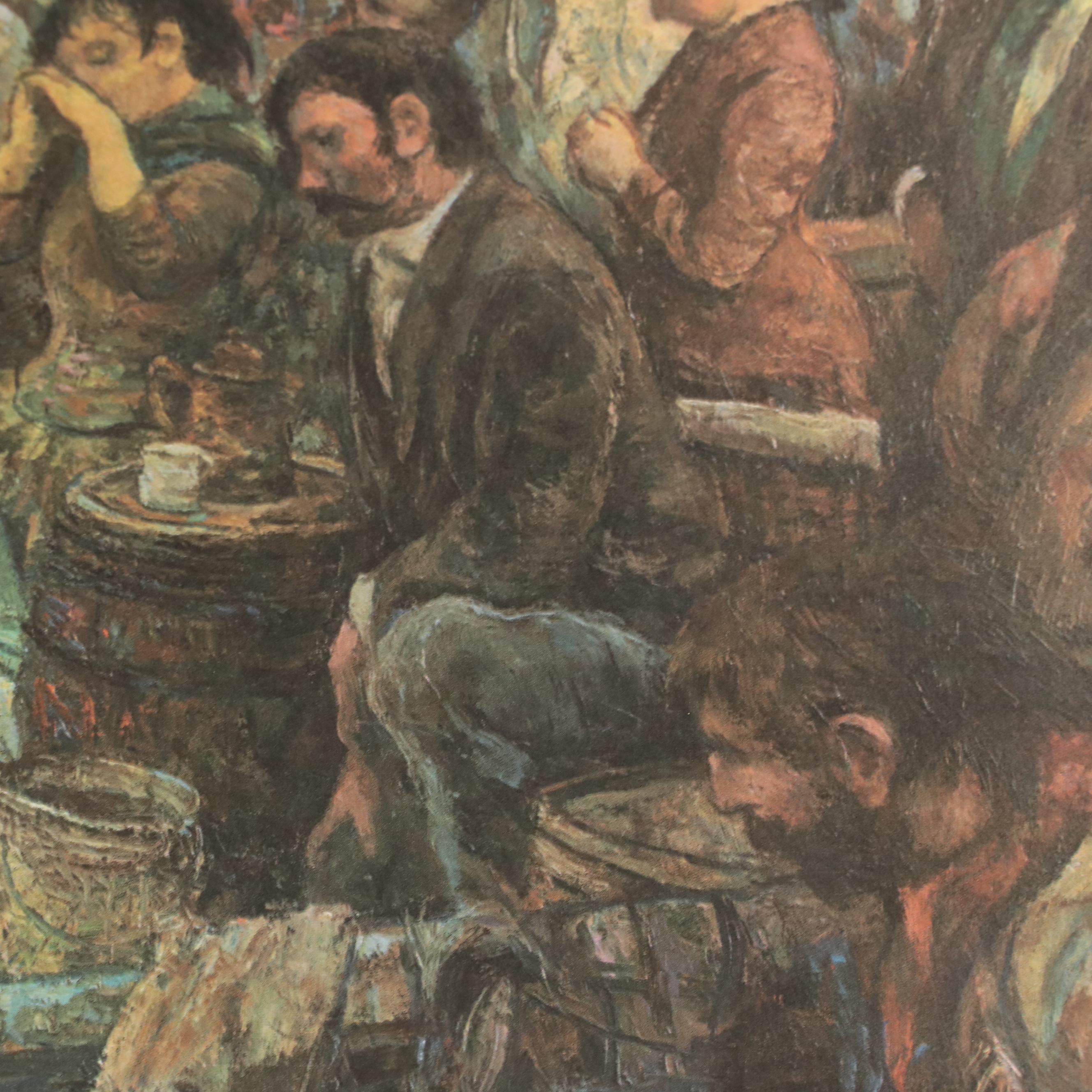 Ben Stahl Offset Lithograph "One Sunday Morning On The Oregon Trail"