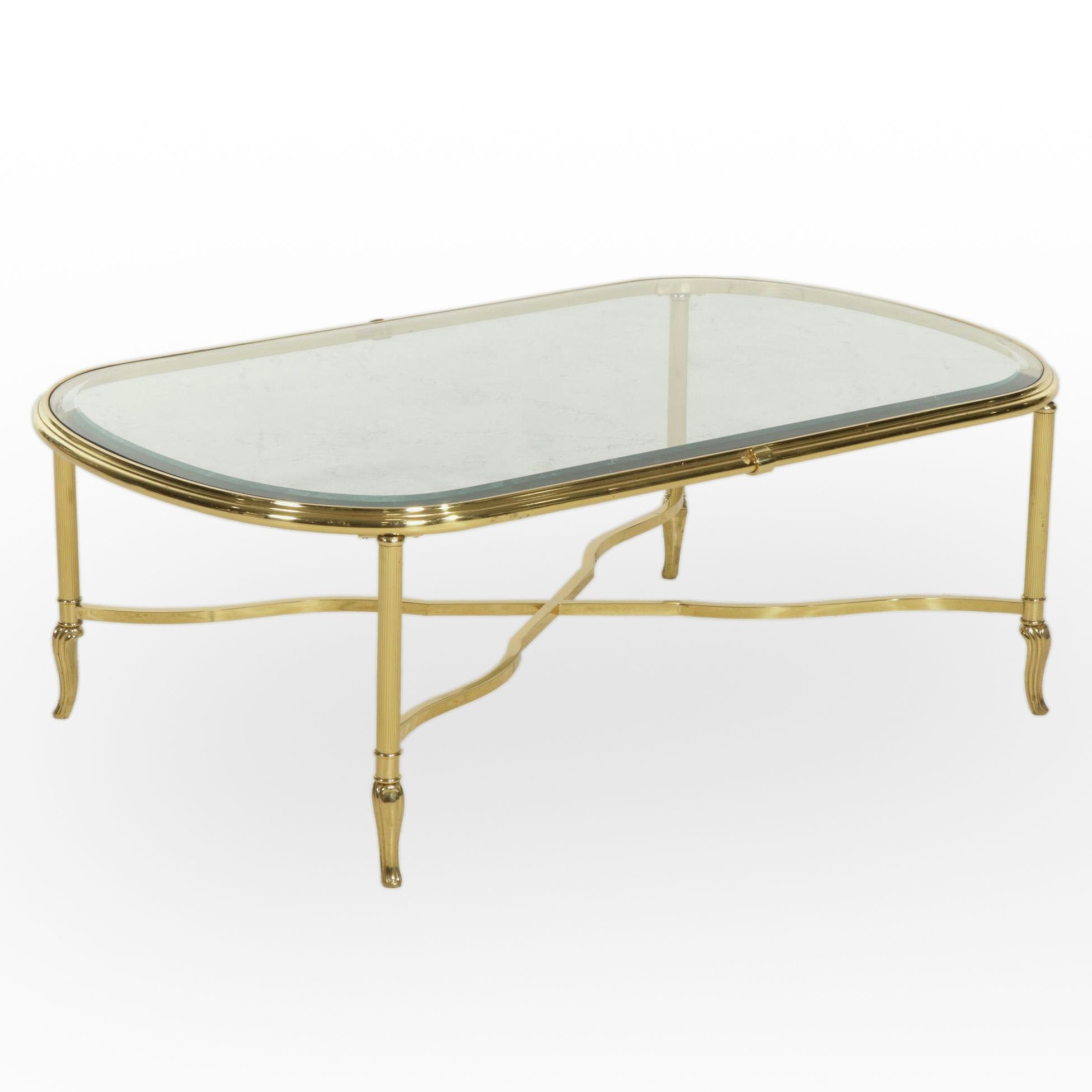 Brass Glass Top Coffee Table