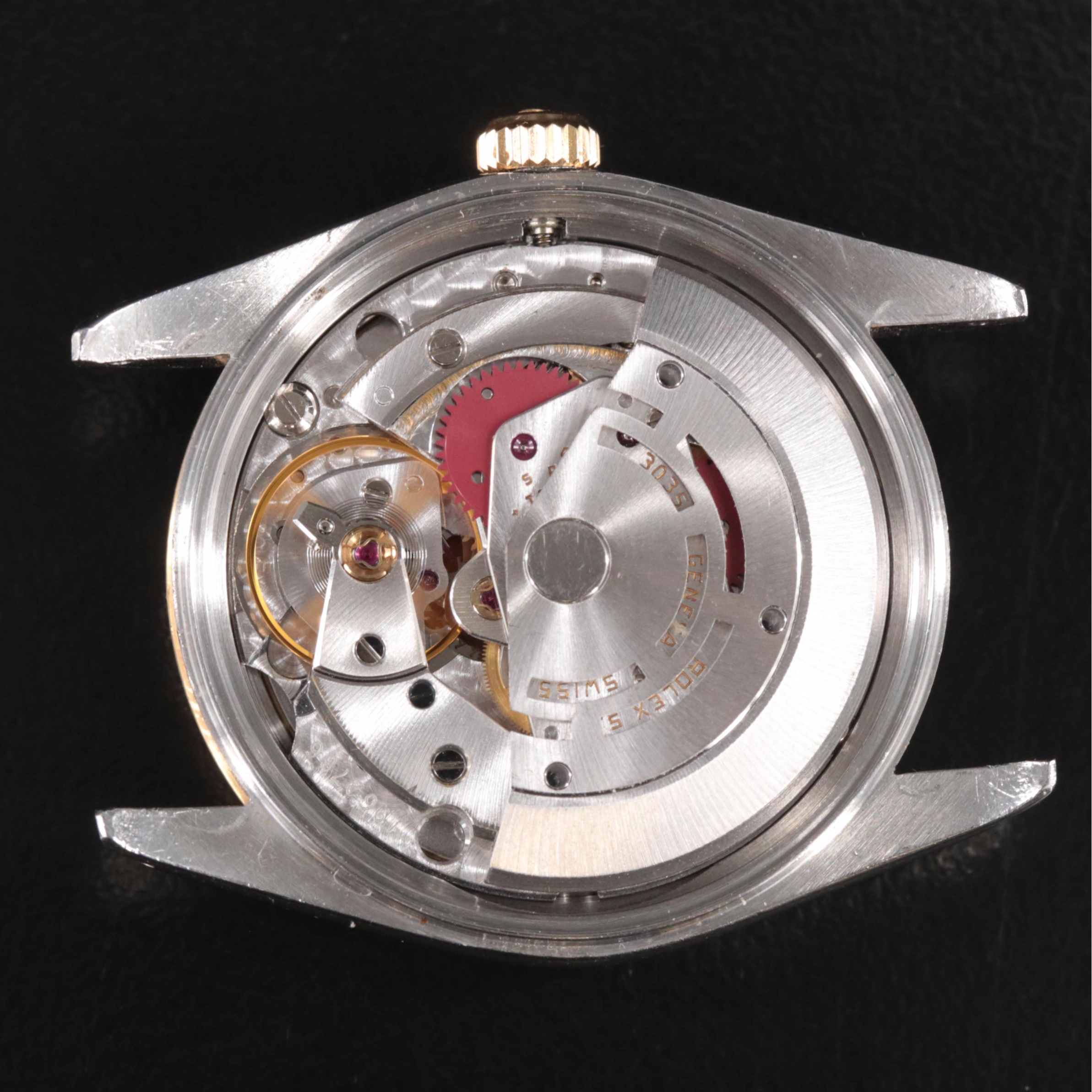 1987 Rolex Oyster Perpetual Engine Turned Bezel Date Watch