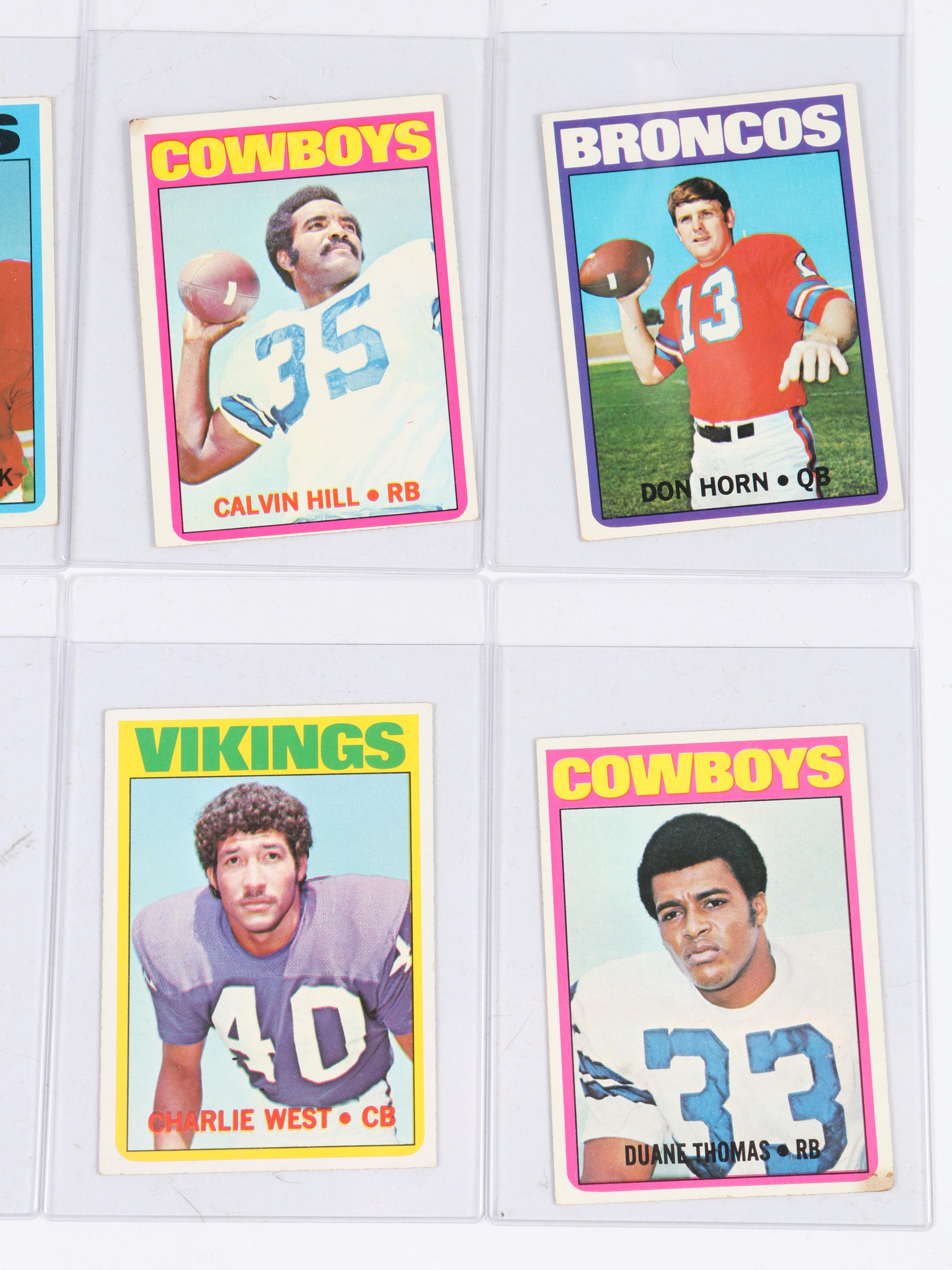 1972 Topps Football Cards Featuring Simpson, Unitas, Griese, Joiner, and More