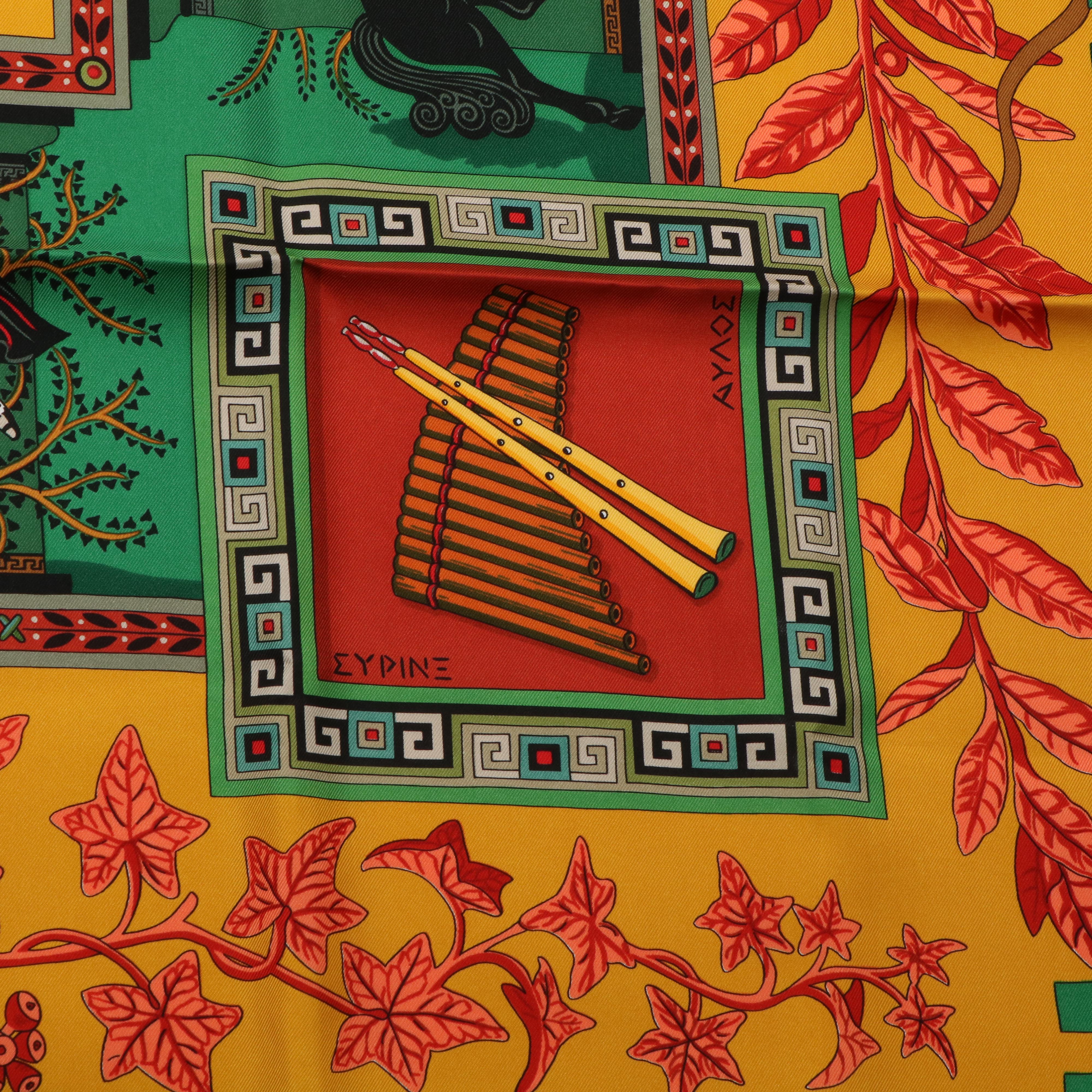 Hermès "Music of The Gods" Silk Twill Scarf 90