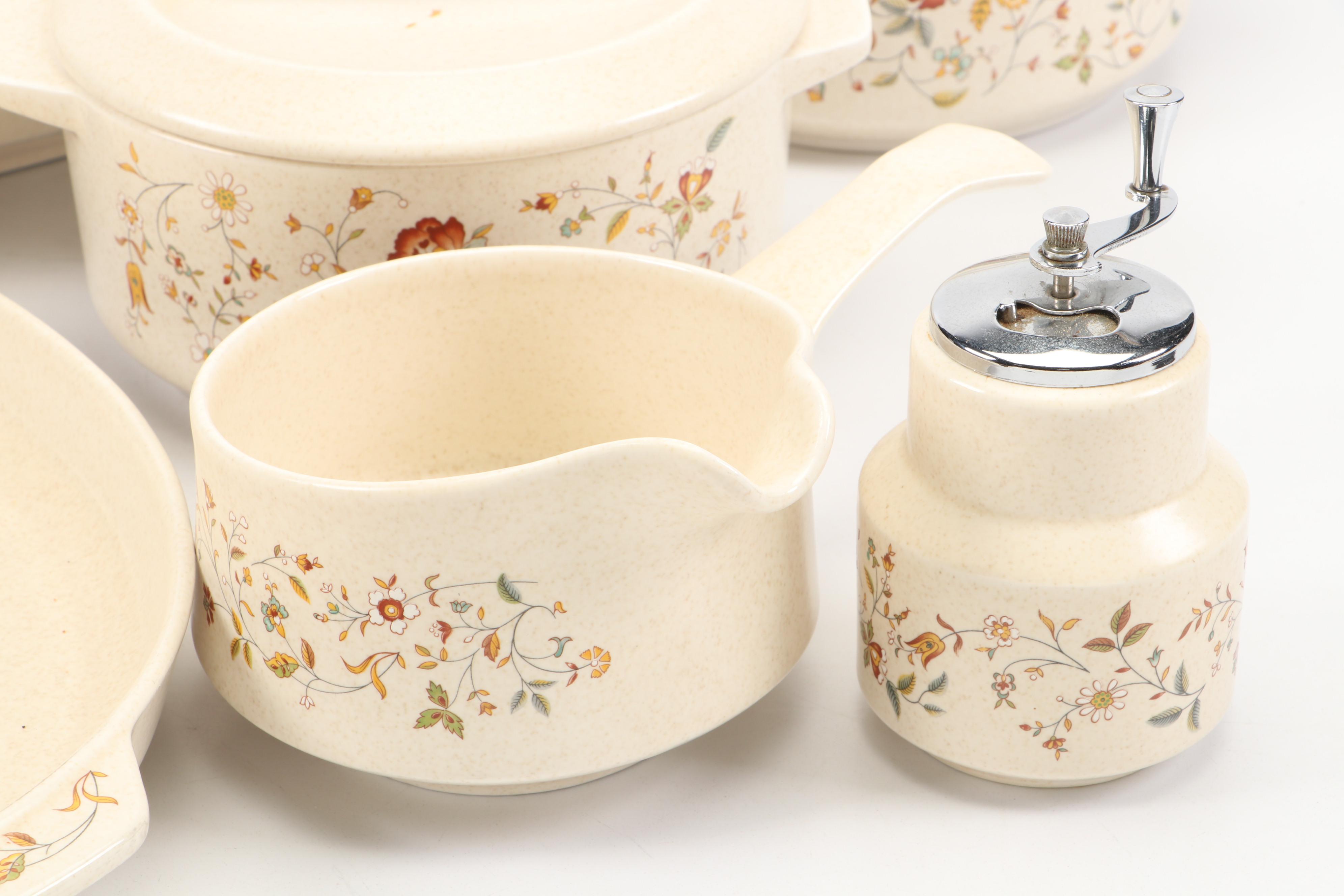 Lenox "Merriment" Temper-ware Ceramic Serveware Set, 1977–1987
