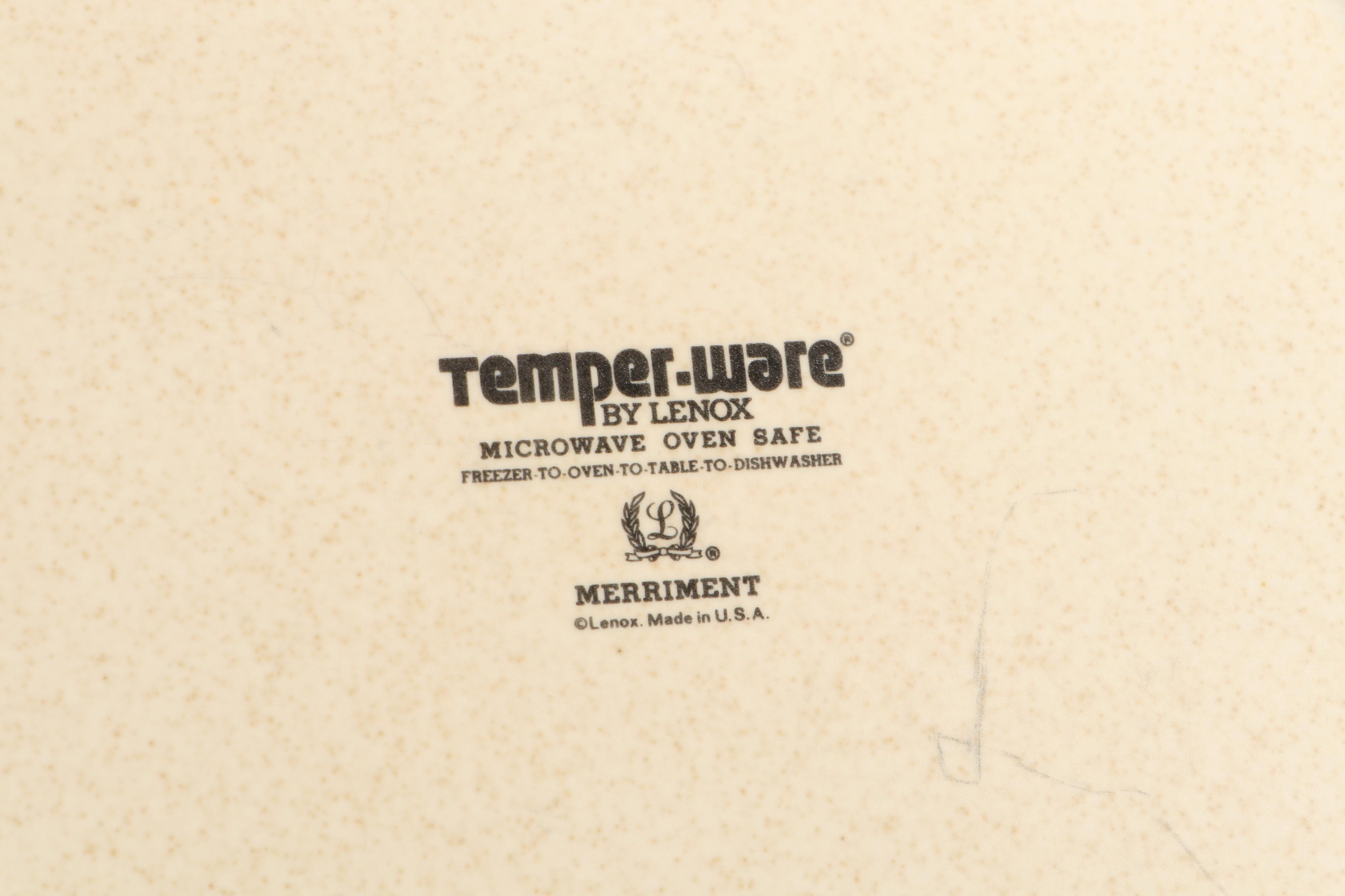 Lenox "Merriment" Temper-ware Ceramic Serveware Set, 1977–1987