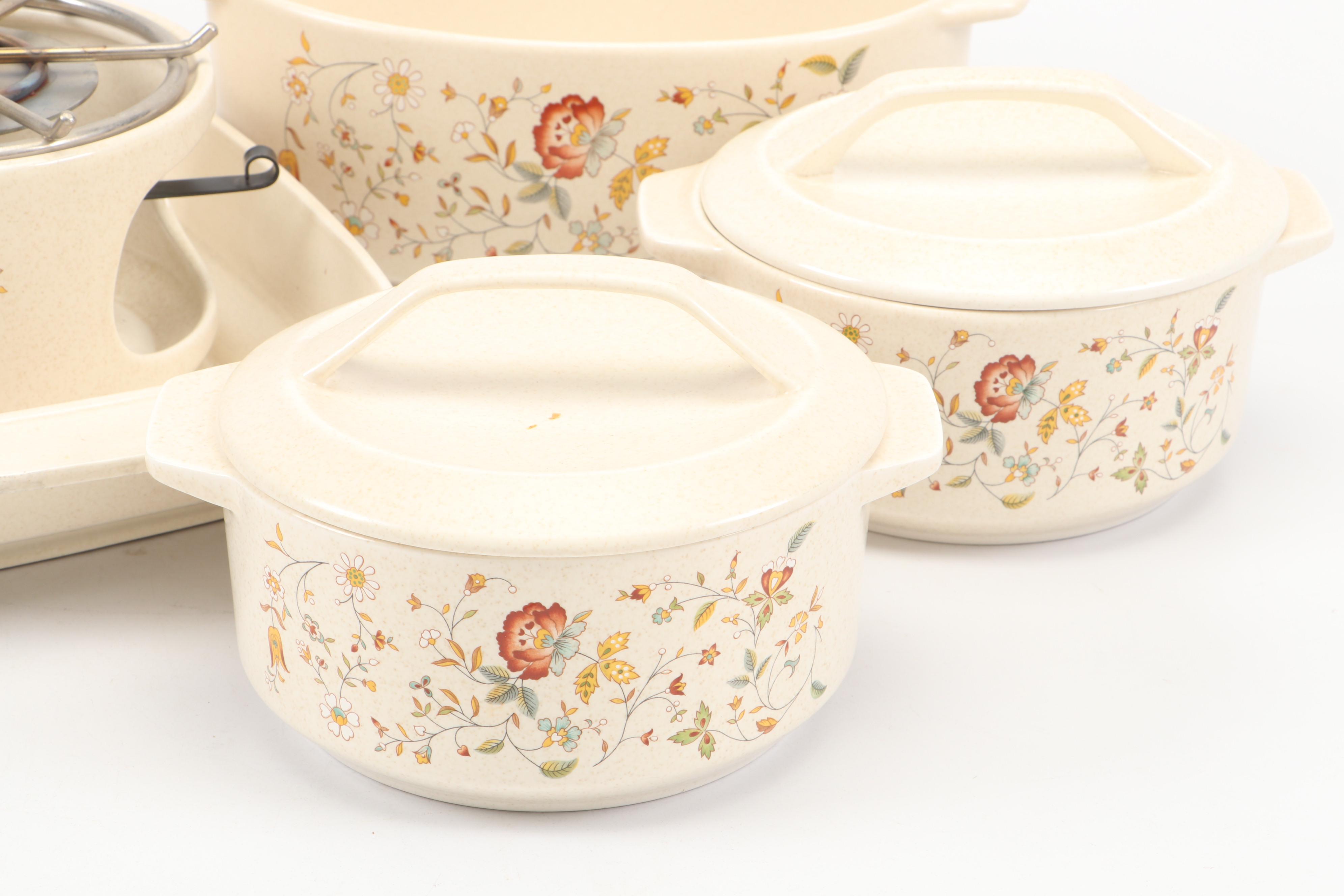 Lenox "Merriment" Temper-ware Ceramic Serveware Set, 1977–1987