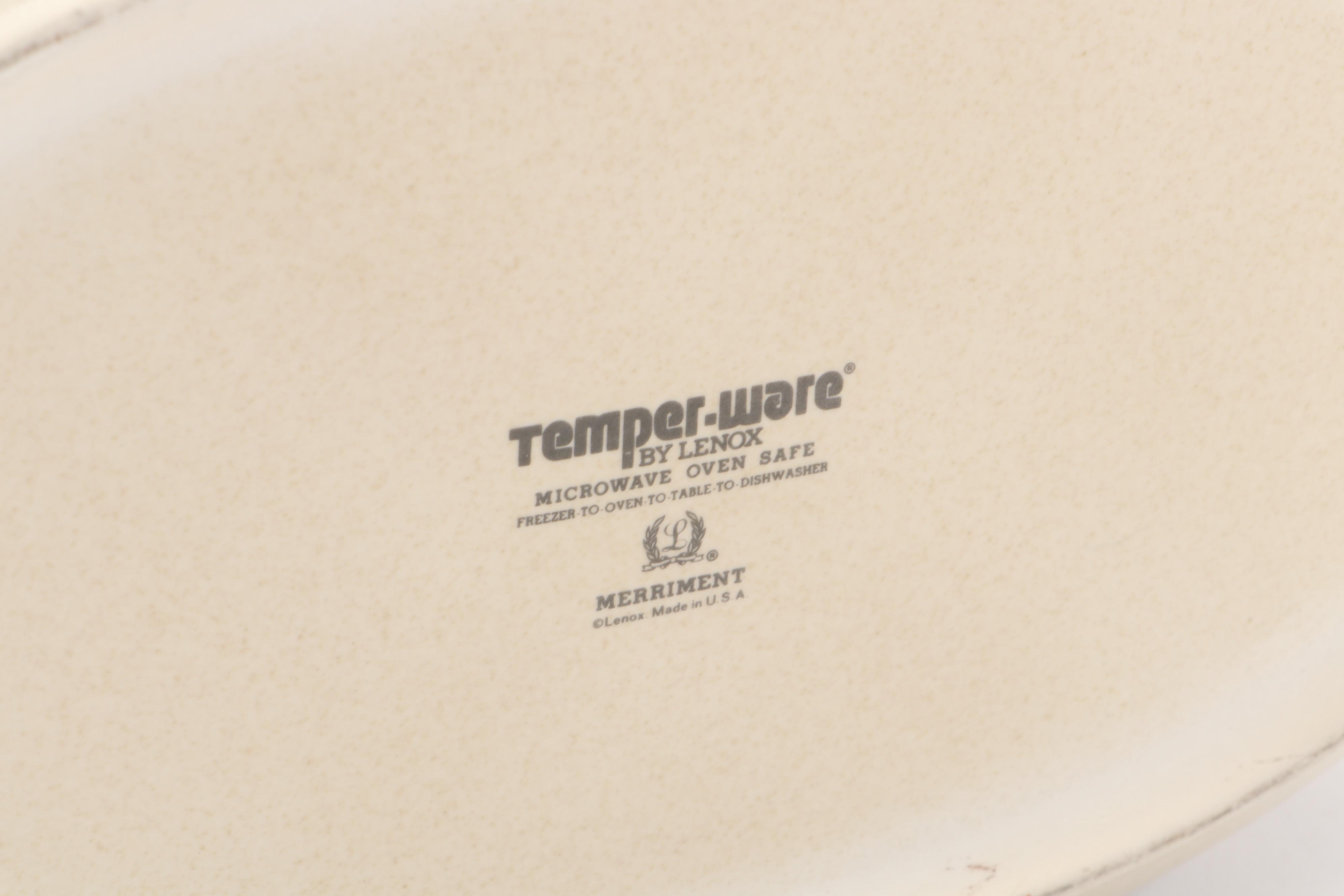 Lenox "Merriment" Temper-ware Ceramic Serveware Set, 1977–1987