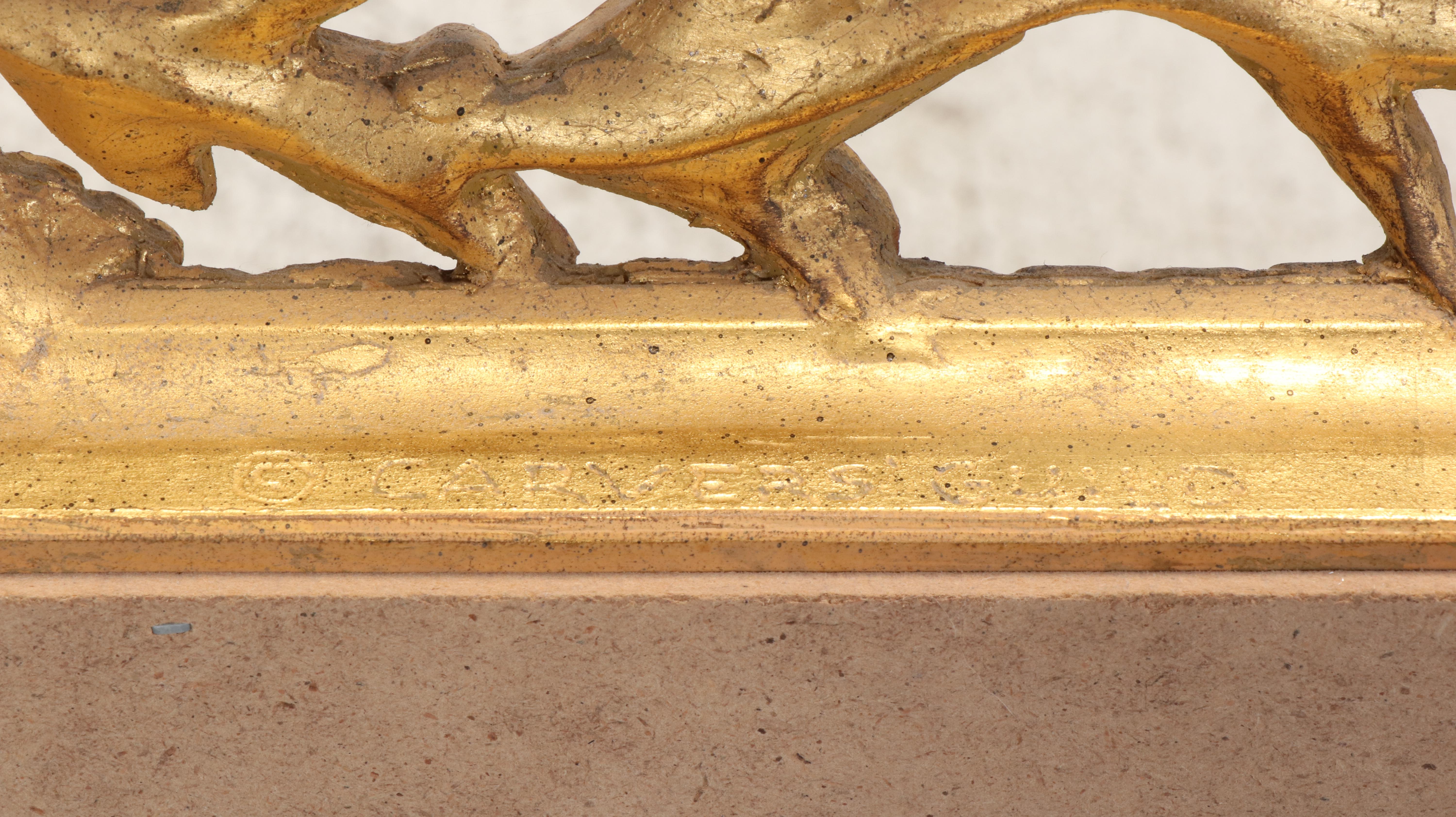 Carvers' Guild "The French Hunt" Giltwood and Composition Mirror