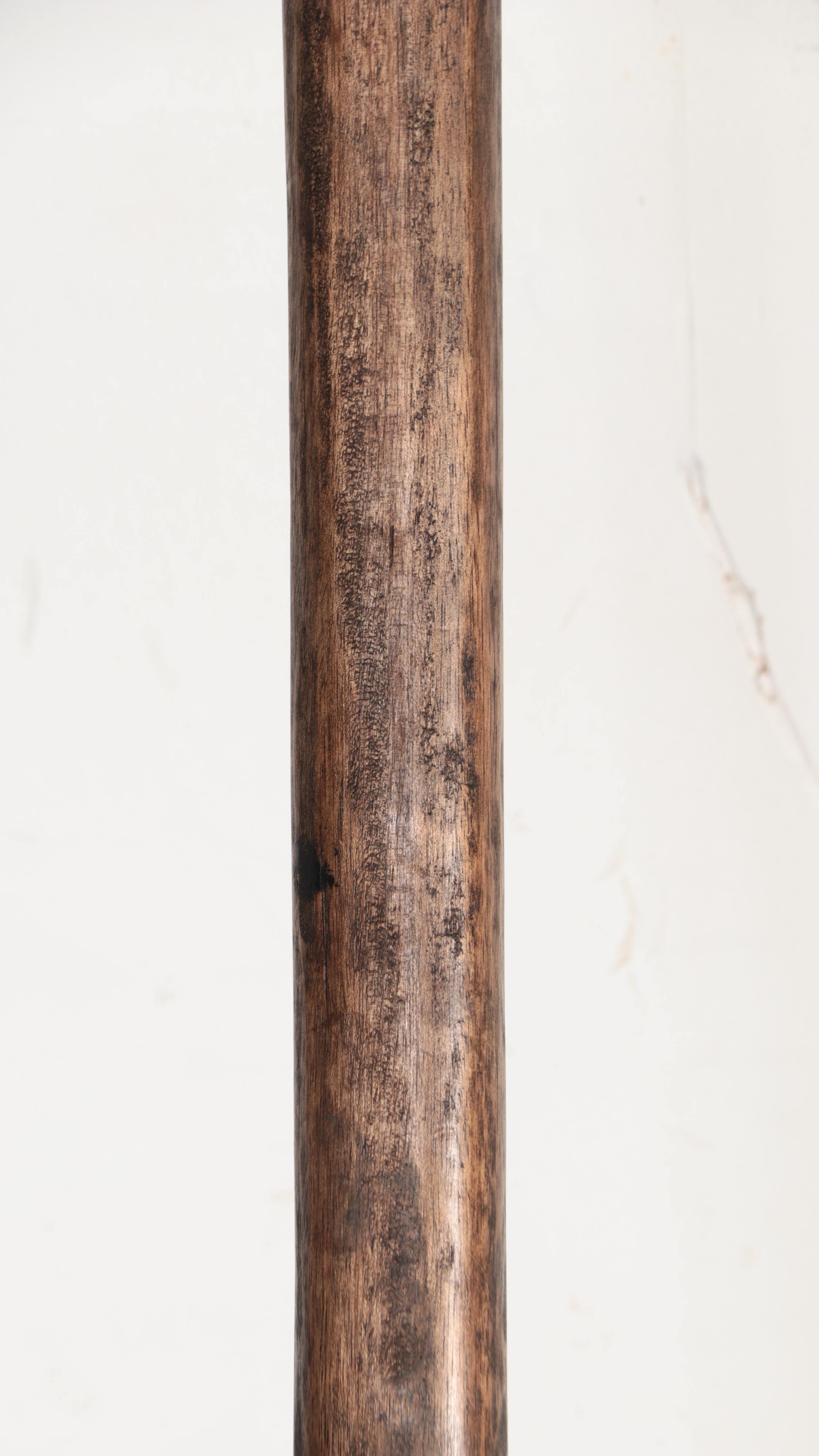 Primitive Wooden Ladder and Paddle with Wall Mounts