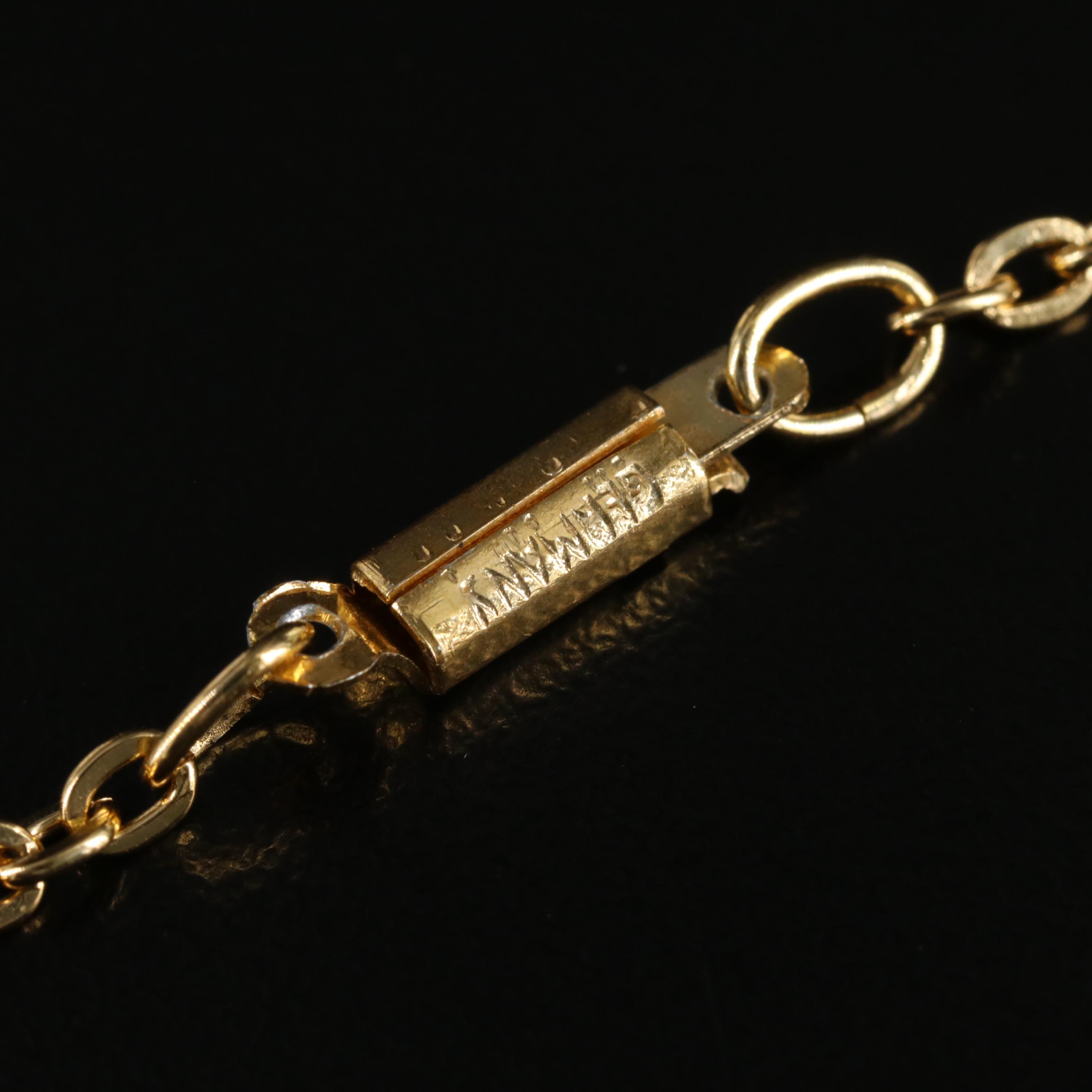 14K Pendant with Replica Gold Eagle Coin on Chain Necklace