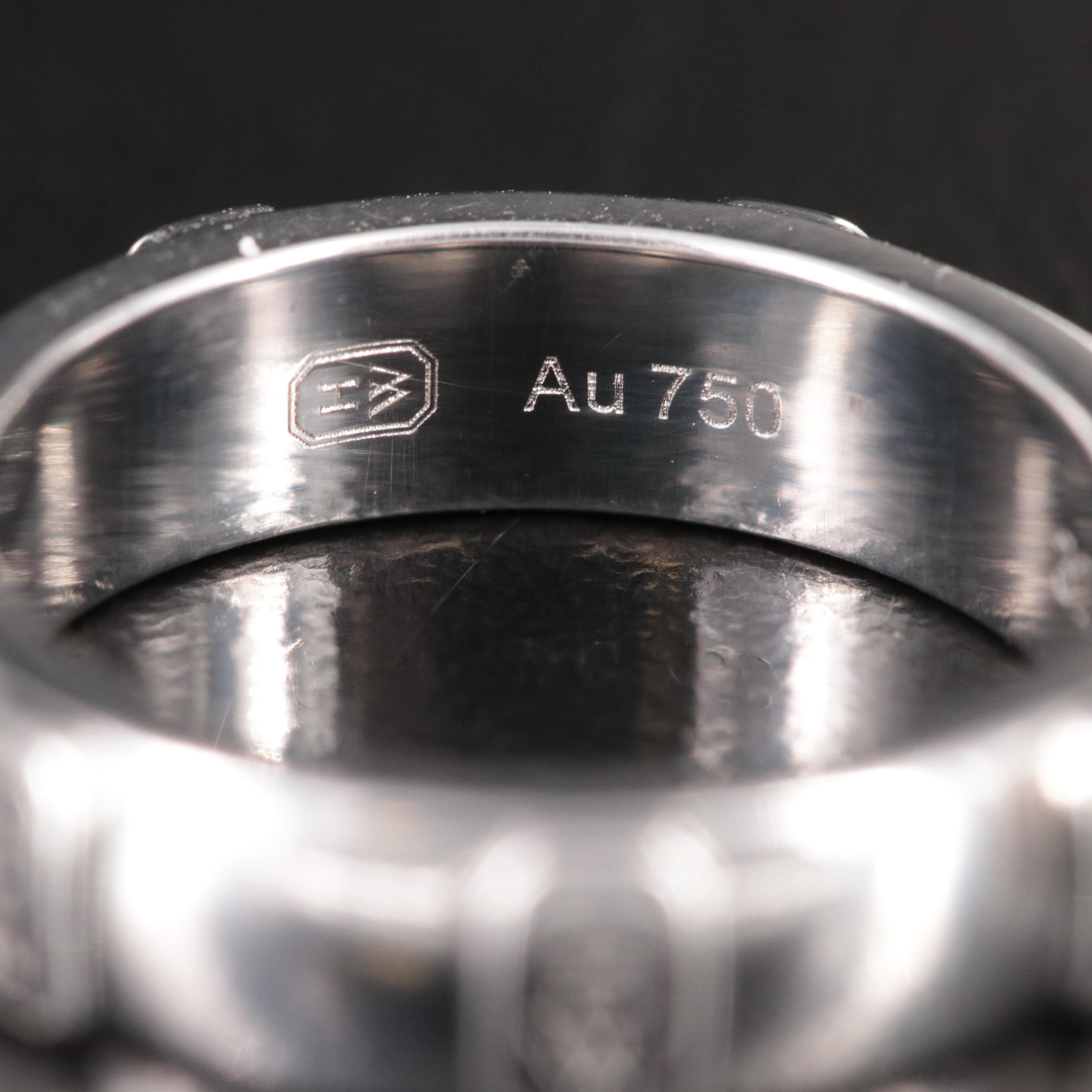 Harry Winston HW Logo 18K Ring with Diamond Accent