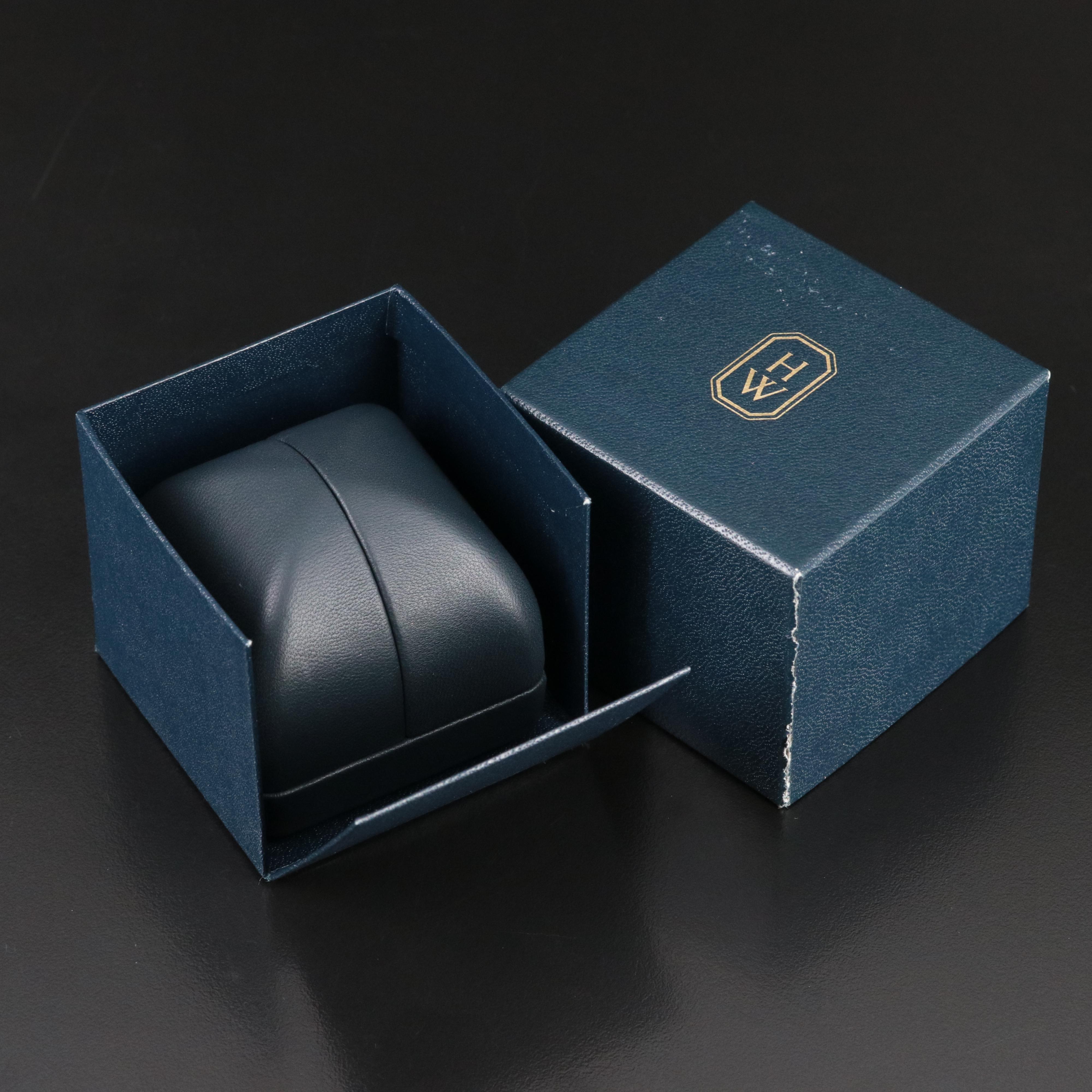 Harry Winston HW Logo 18K Ring with Diamond Accent