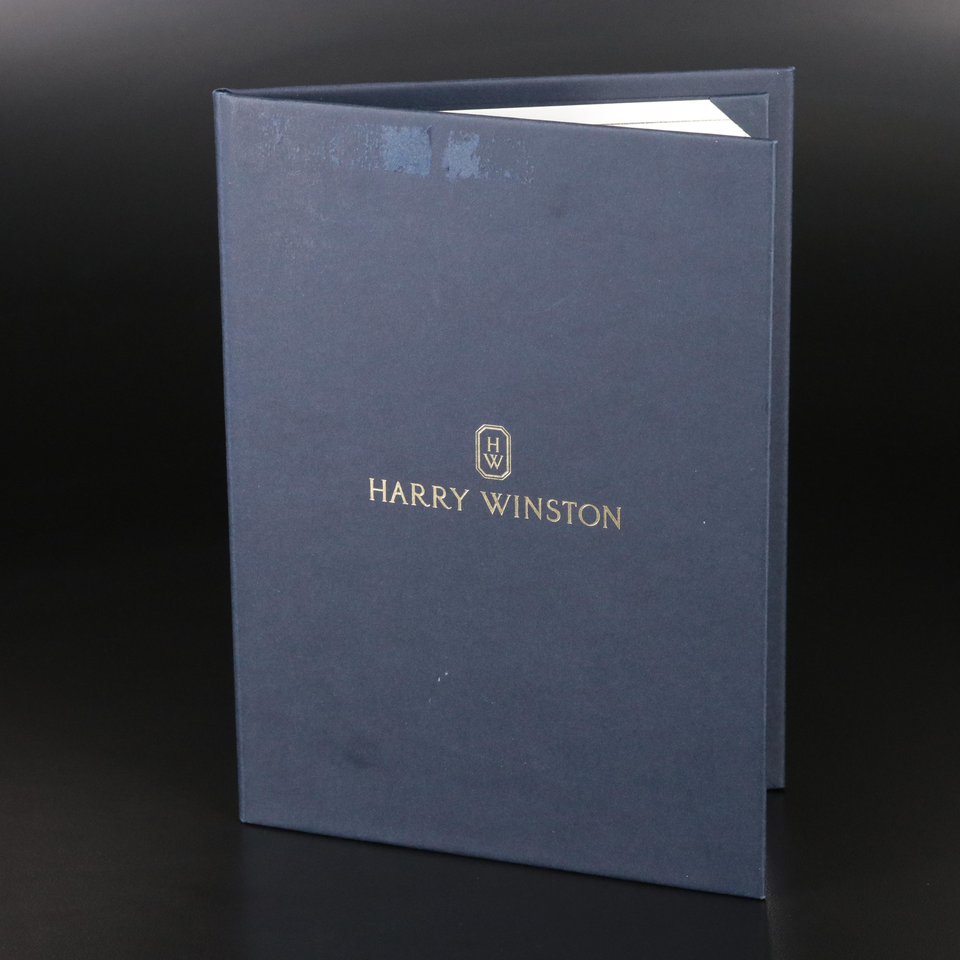 Harry Winston HW Logo 18K Ring with Diamond Accent