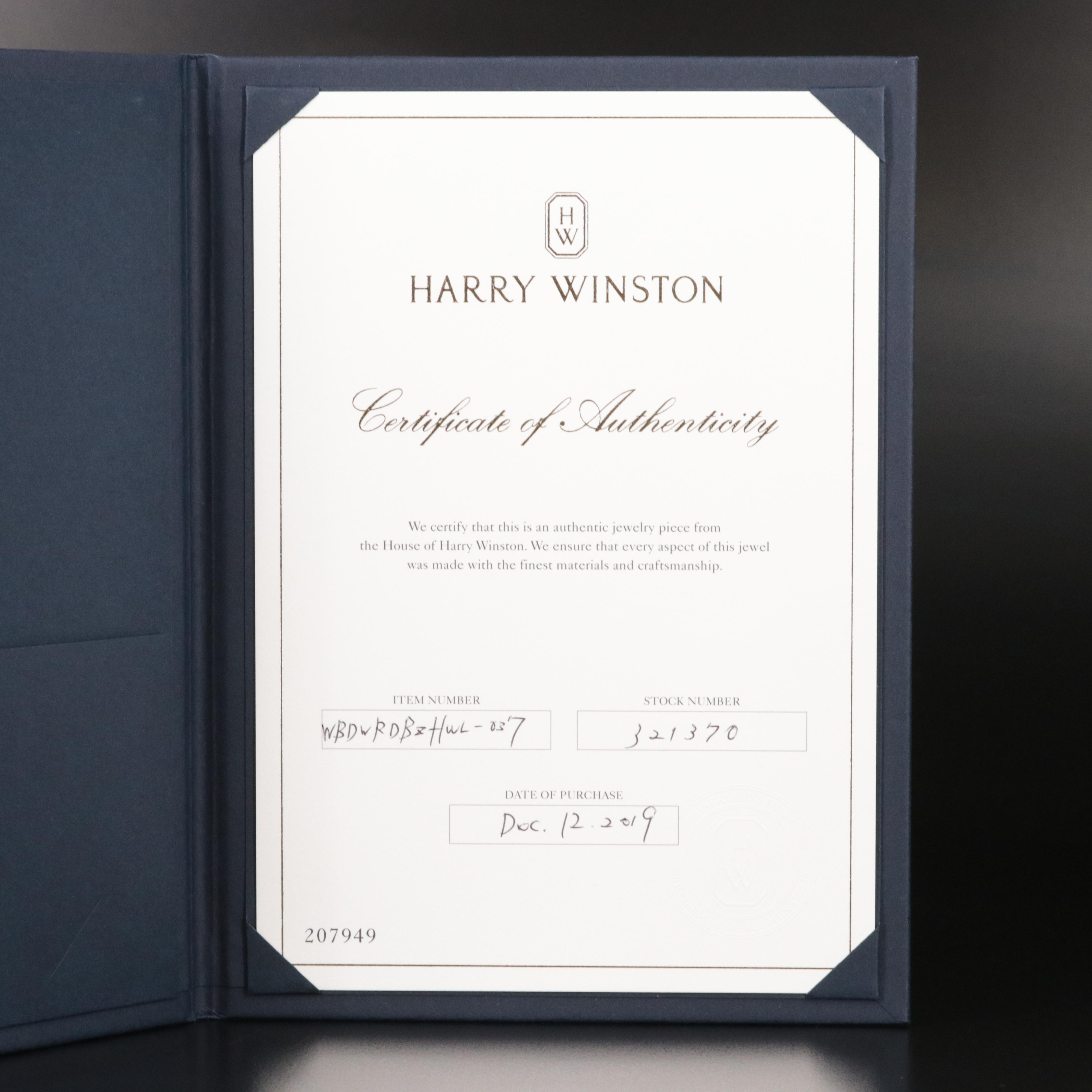 Harry Winston HW Logo 18K Ring with Diamond Accent