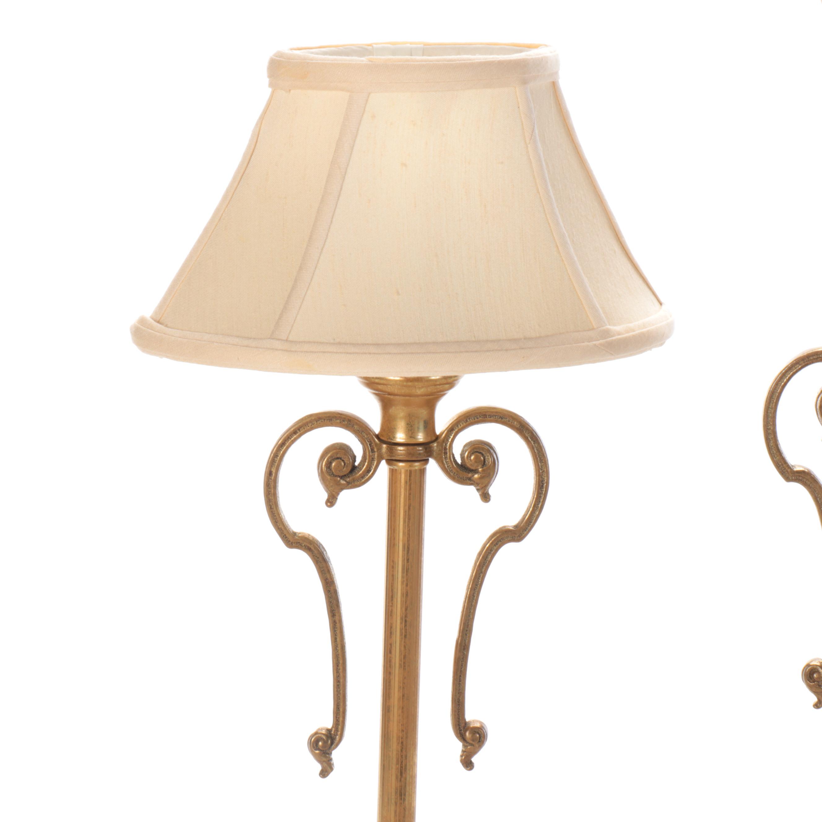Cambridge Lamp Inc. Double Handle Torchiere and Console Lamps