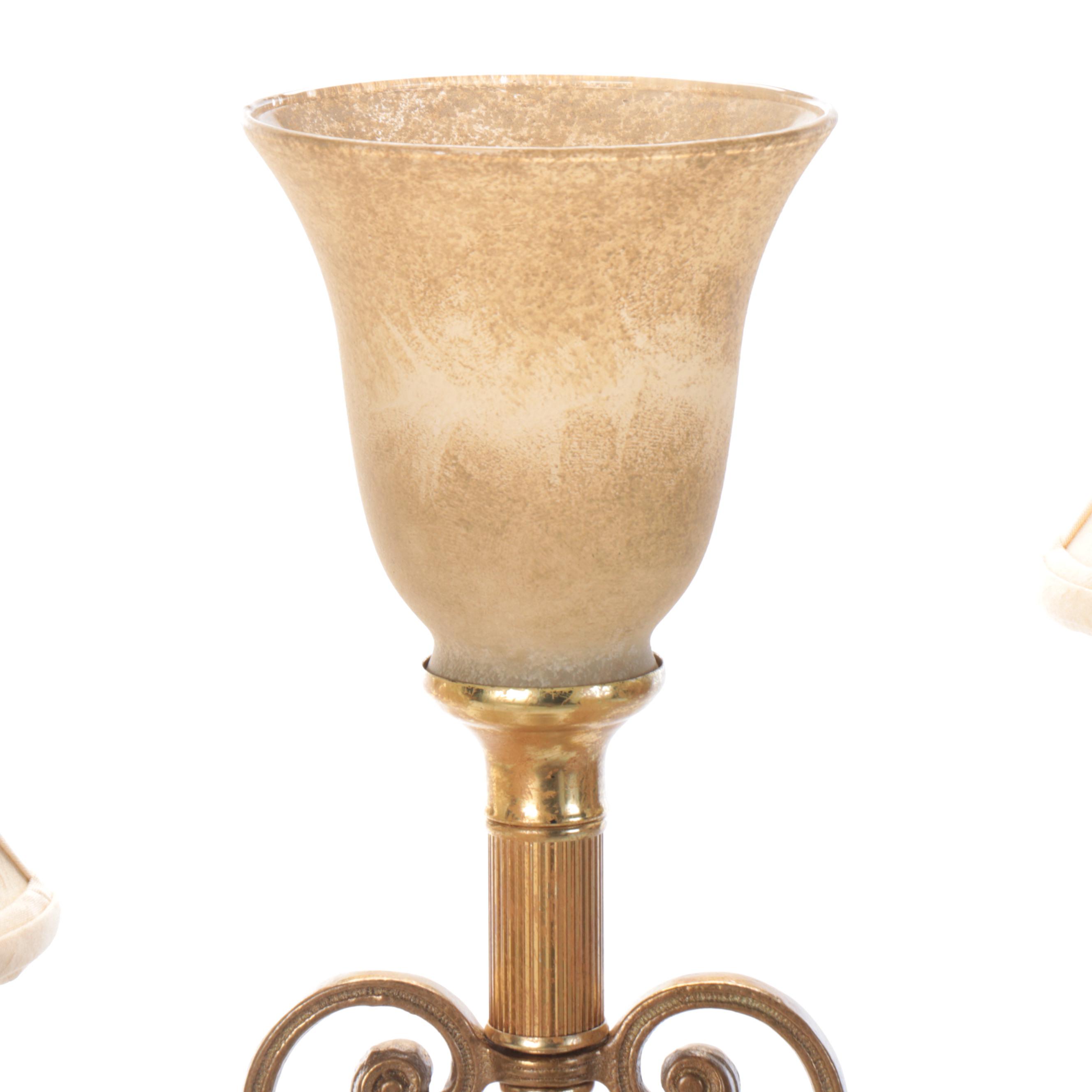 Cambridge Lamp Inc. Double Handle Torchiere and Console Lamps