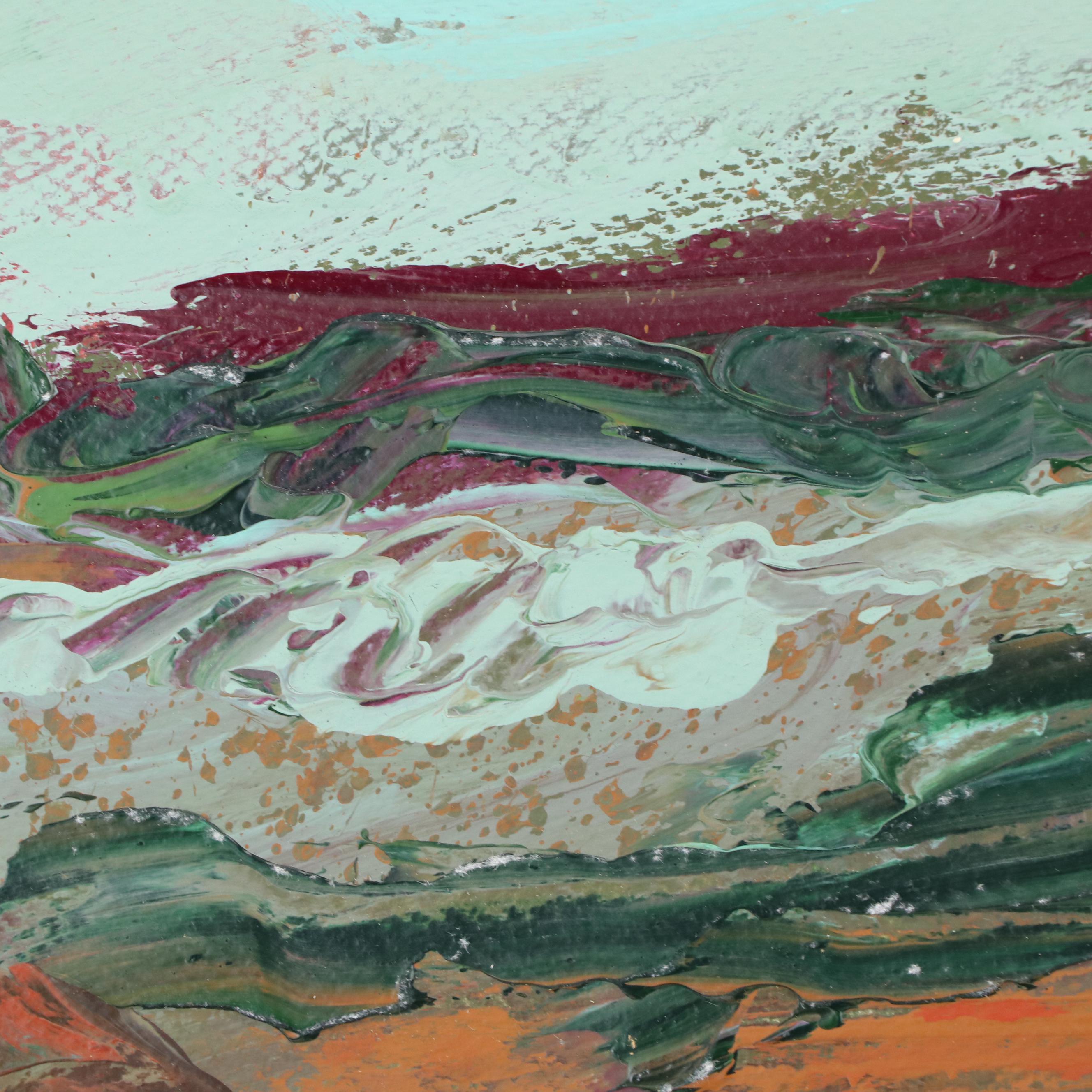 Harry Hilson Modern Landscape Acrylic Painting, Late 20th Century