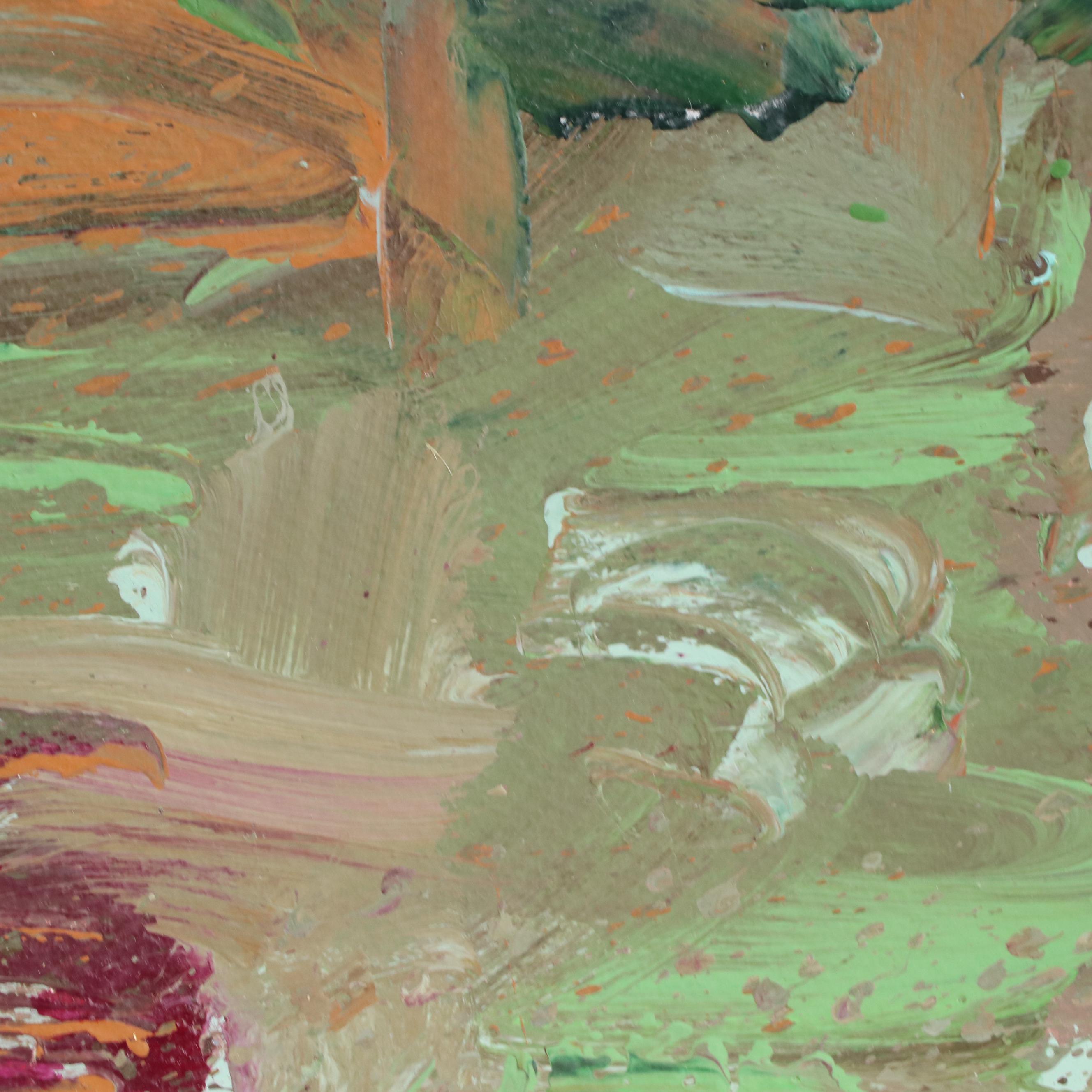 Harry Hilson Modern Landscape Acrylic Painting, Late 20th Century