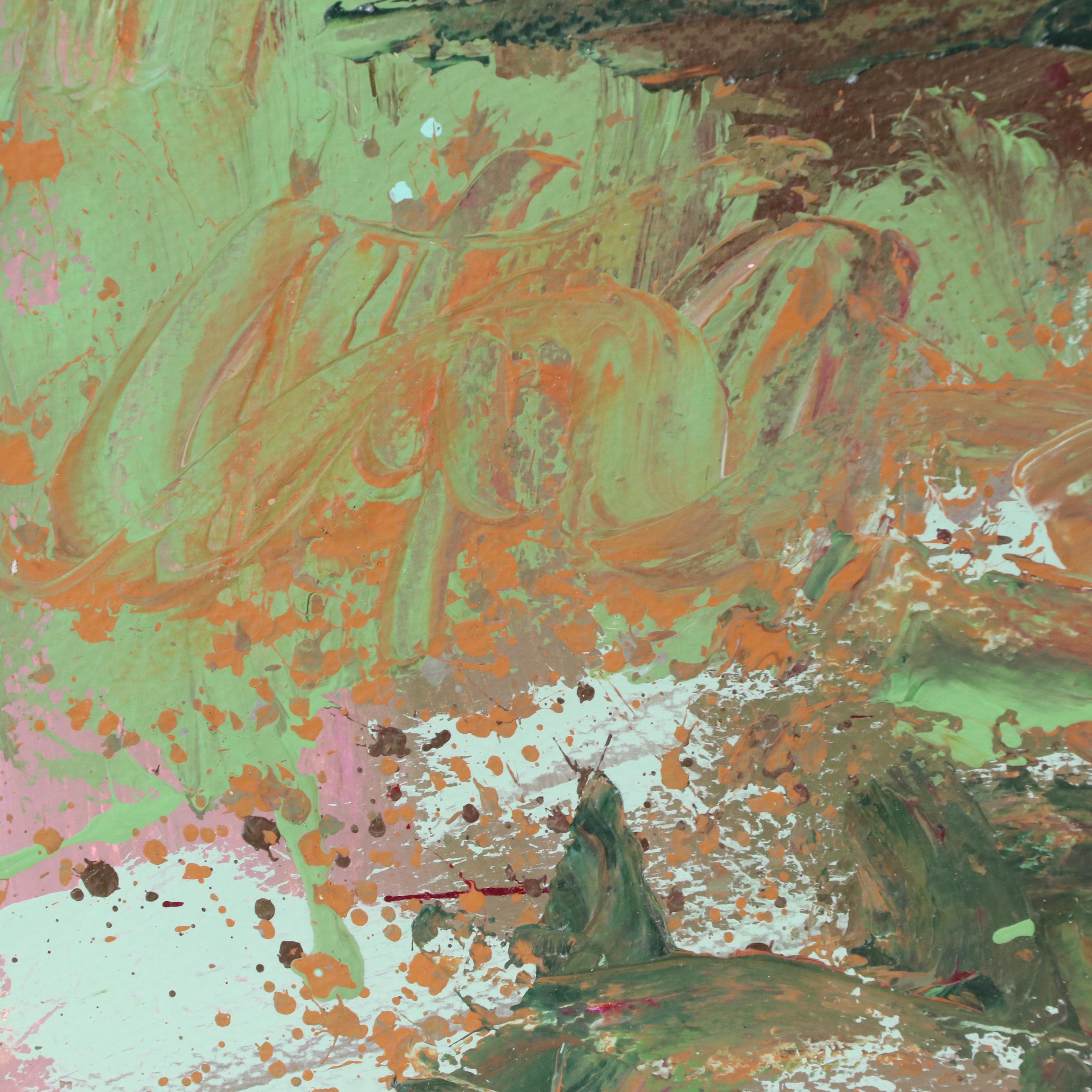 Harry Hilson Modern Landscape Acrylic Painting, Late 20th Century