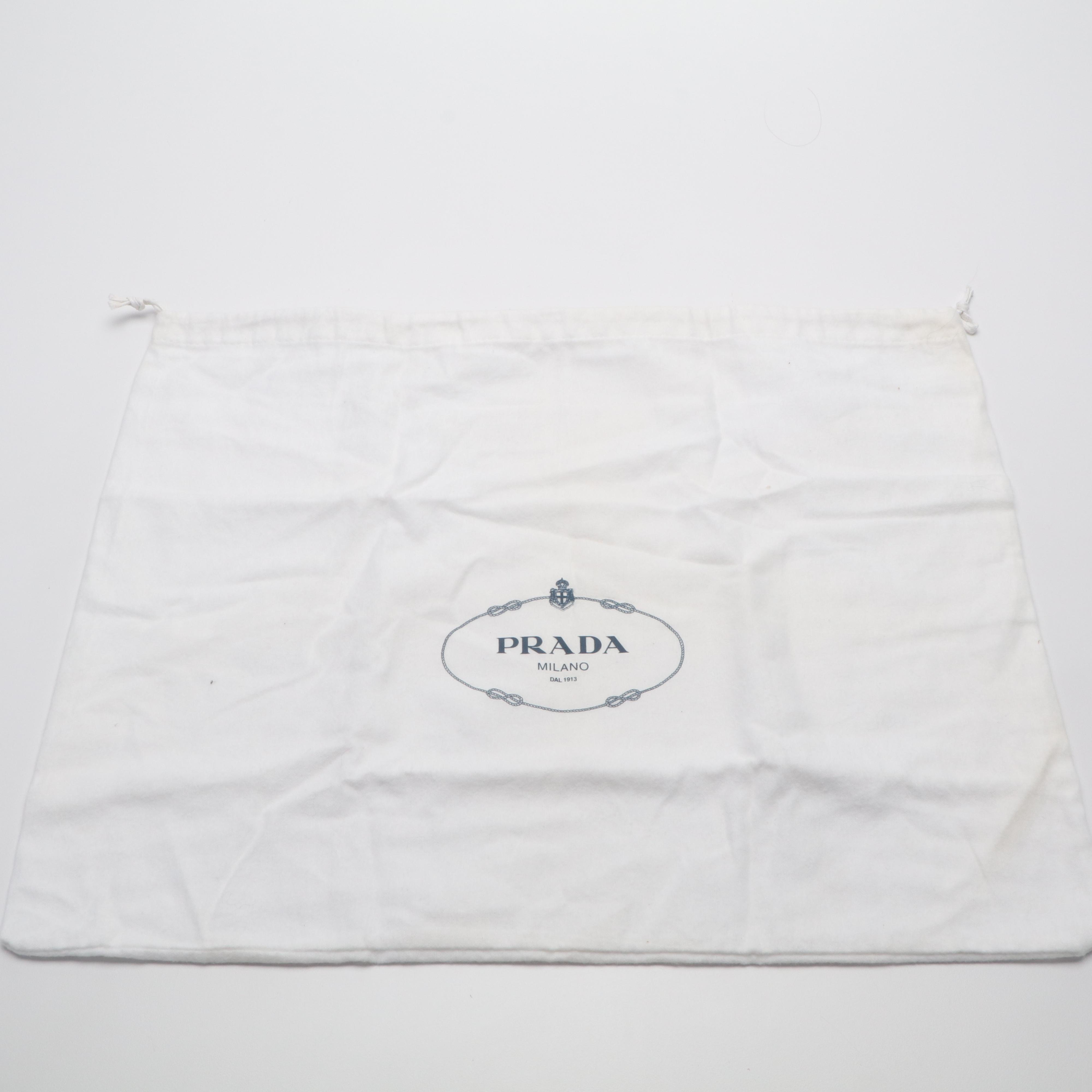 Prada Twin Pocket Shoulder Tote in Studded Glacé Calfskin Leather