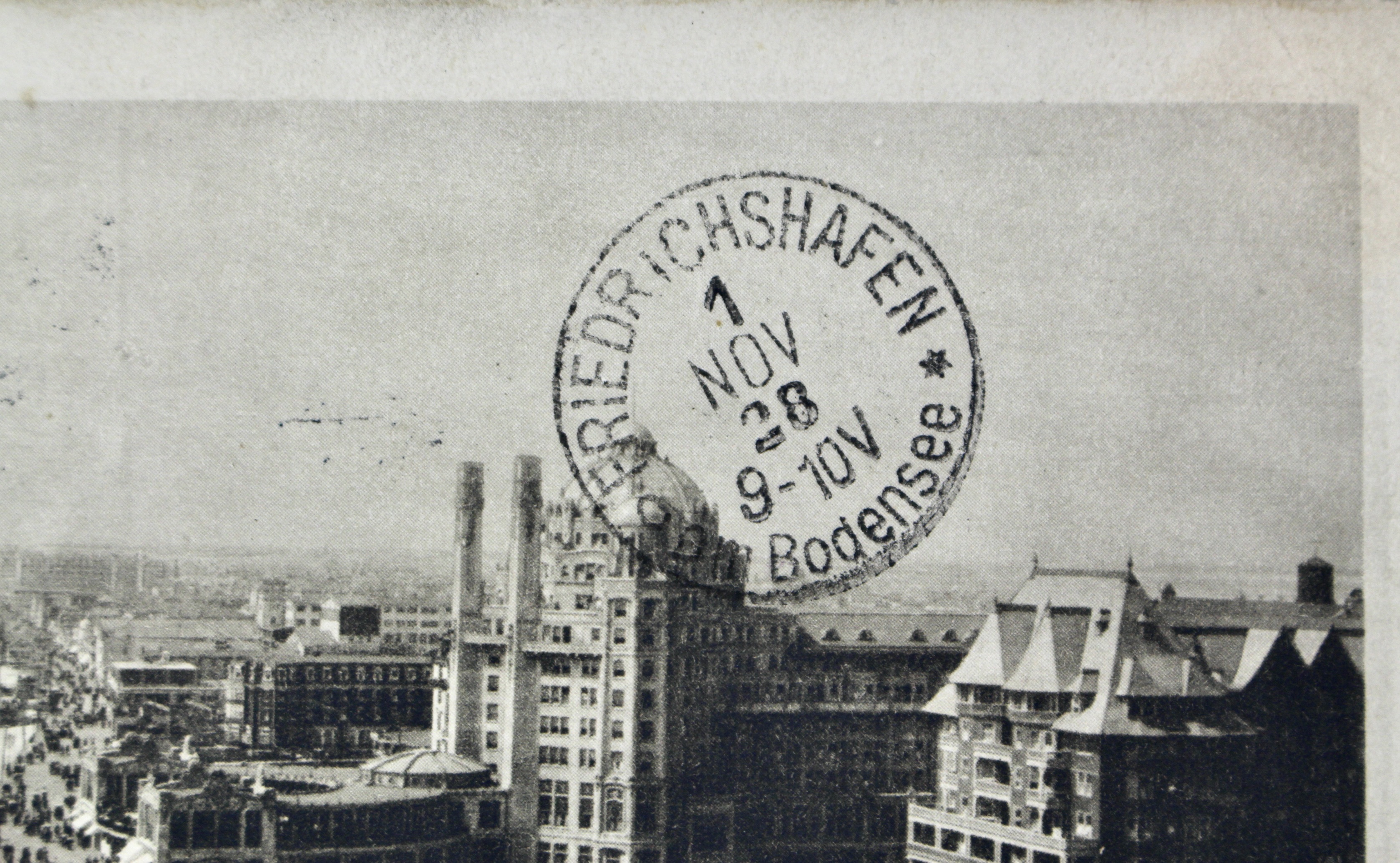 1928 Graf Zeppelin Postcard, Baltimore to Germany