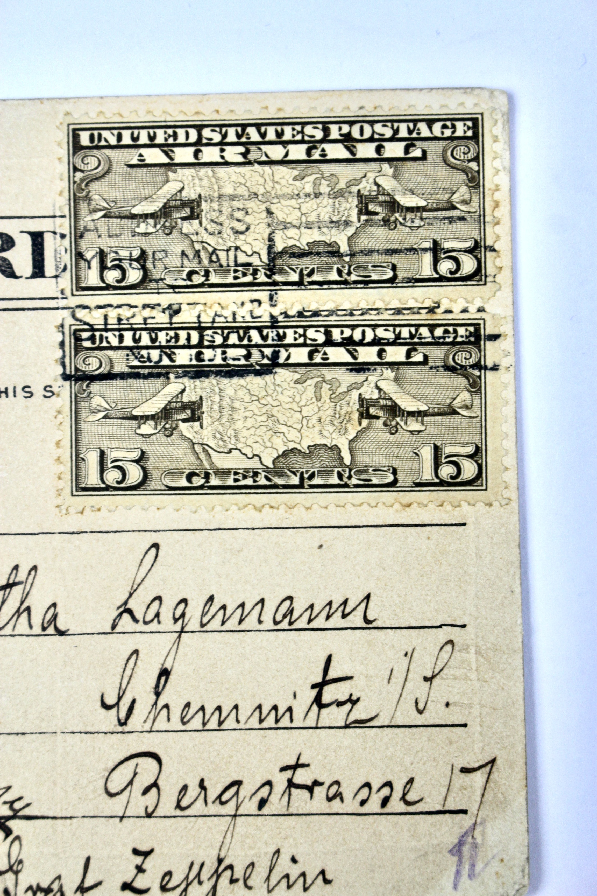 1928 Graf Zeppelin Postcard, Baltimore to Germany