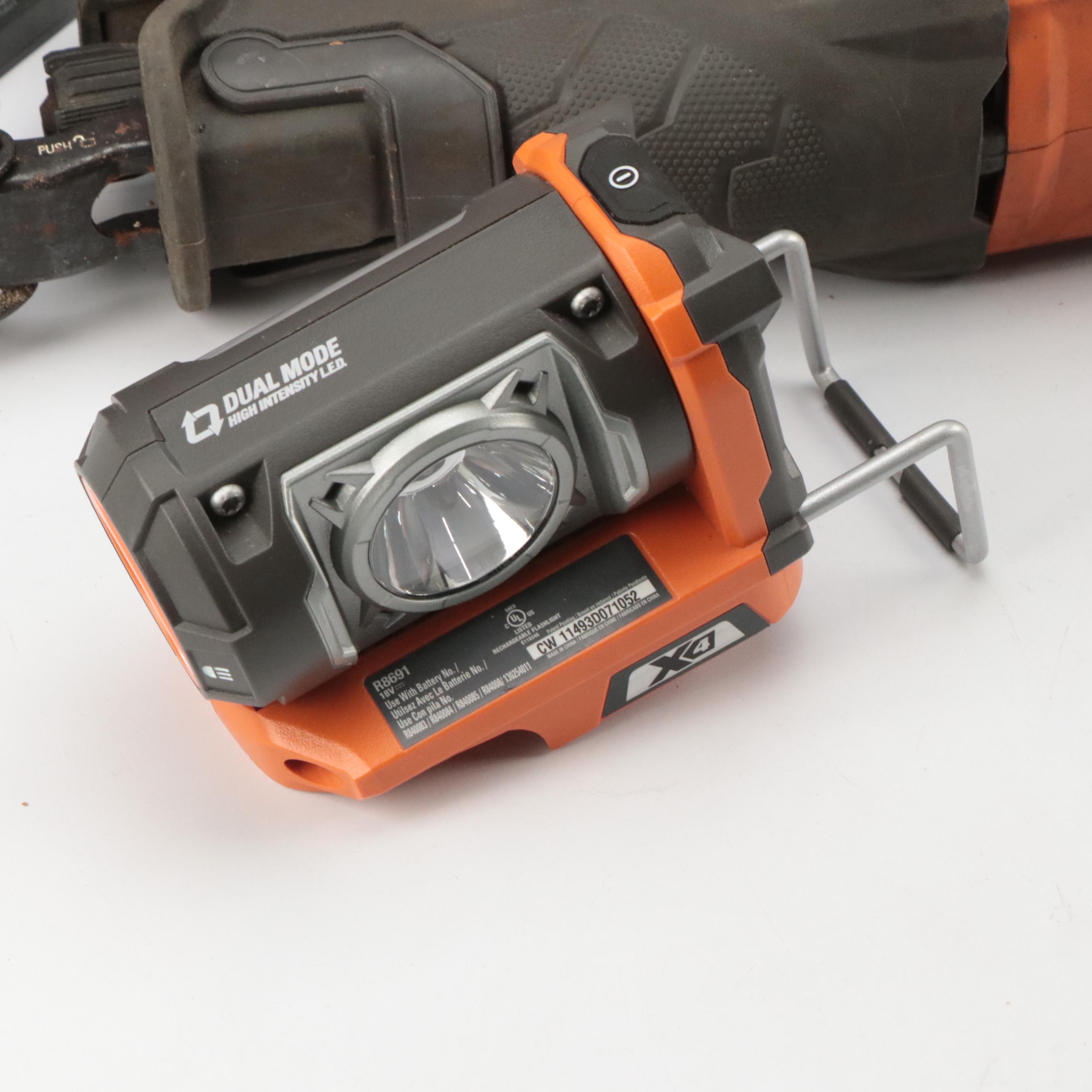 RIDGID Flashlight, Reciprocating Saw, Jigsaw, Circular Saw, Hammer Drill, More