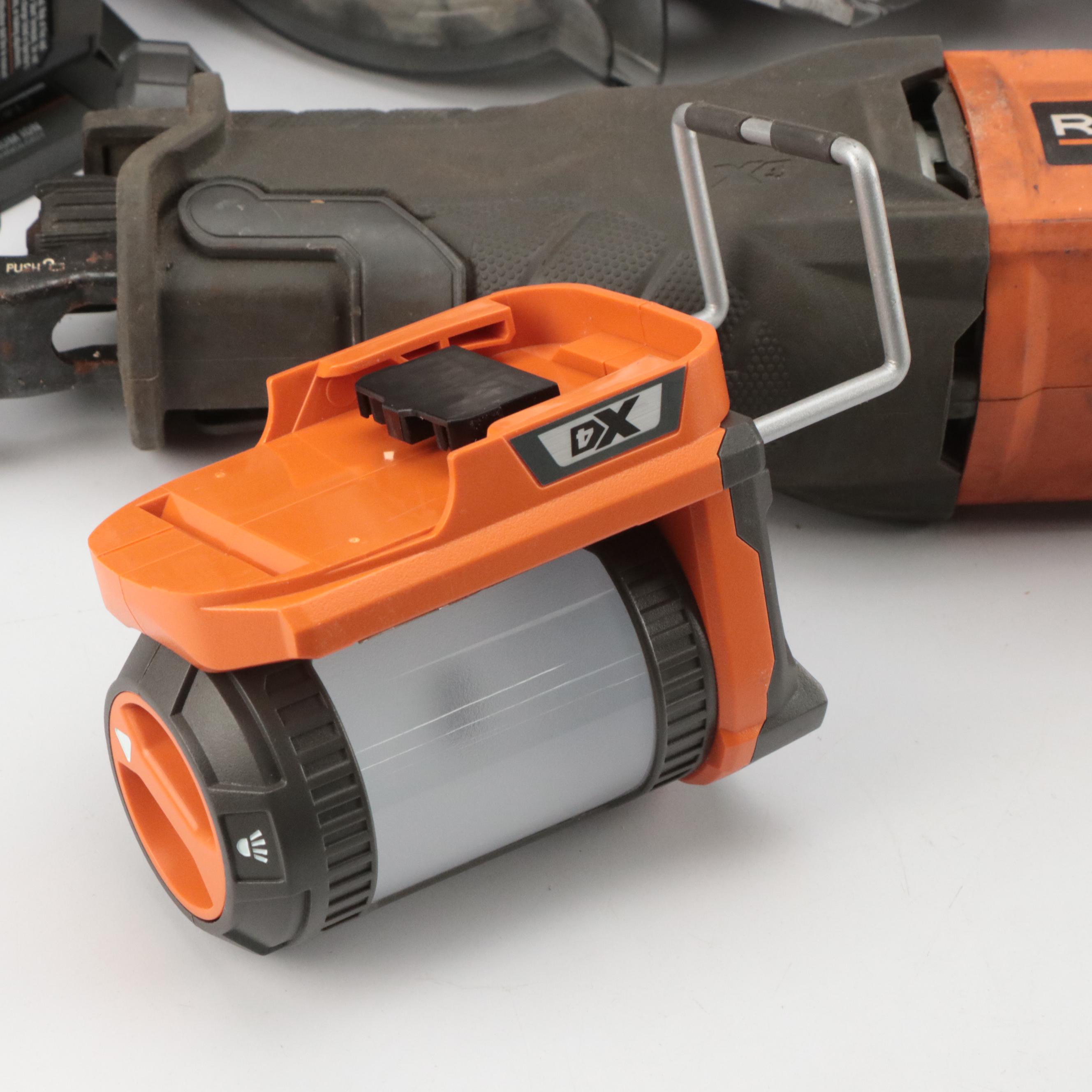 RIDGID Flashlight, Reciprocating Saw, Jigsaw, Circular Saw, Hammer Drill, More