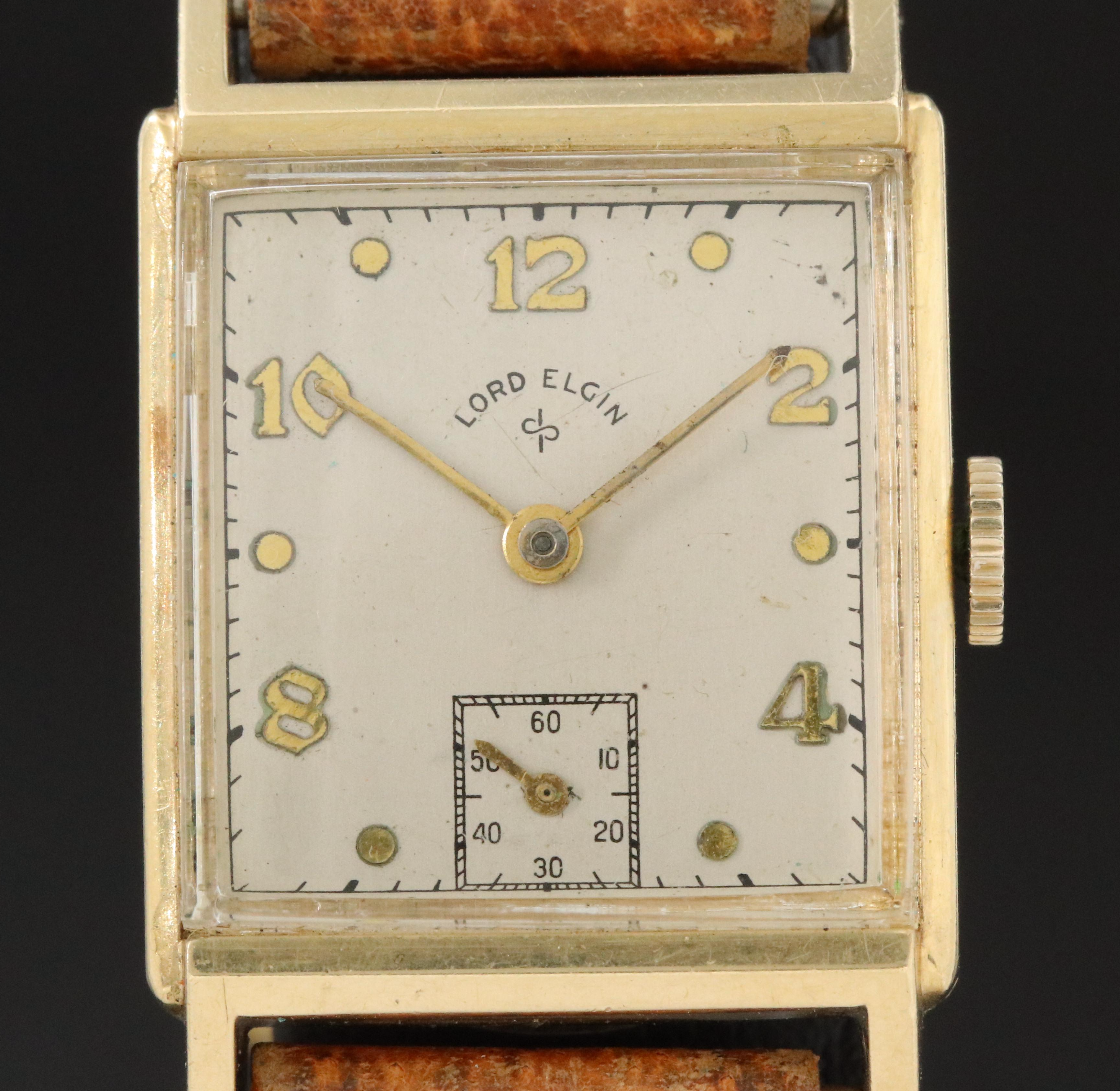 Vintage 14K Lord Elgin Manual Wind Watch