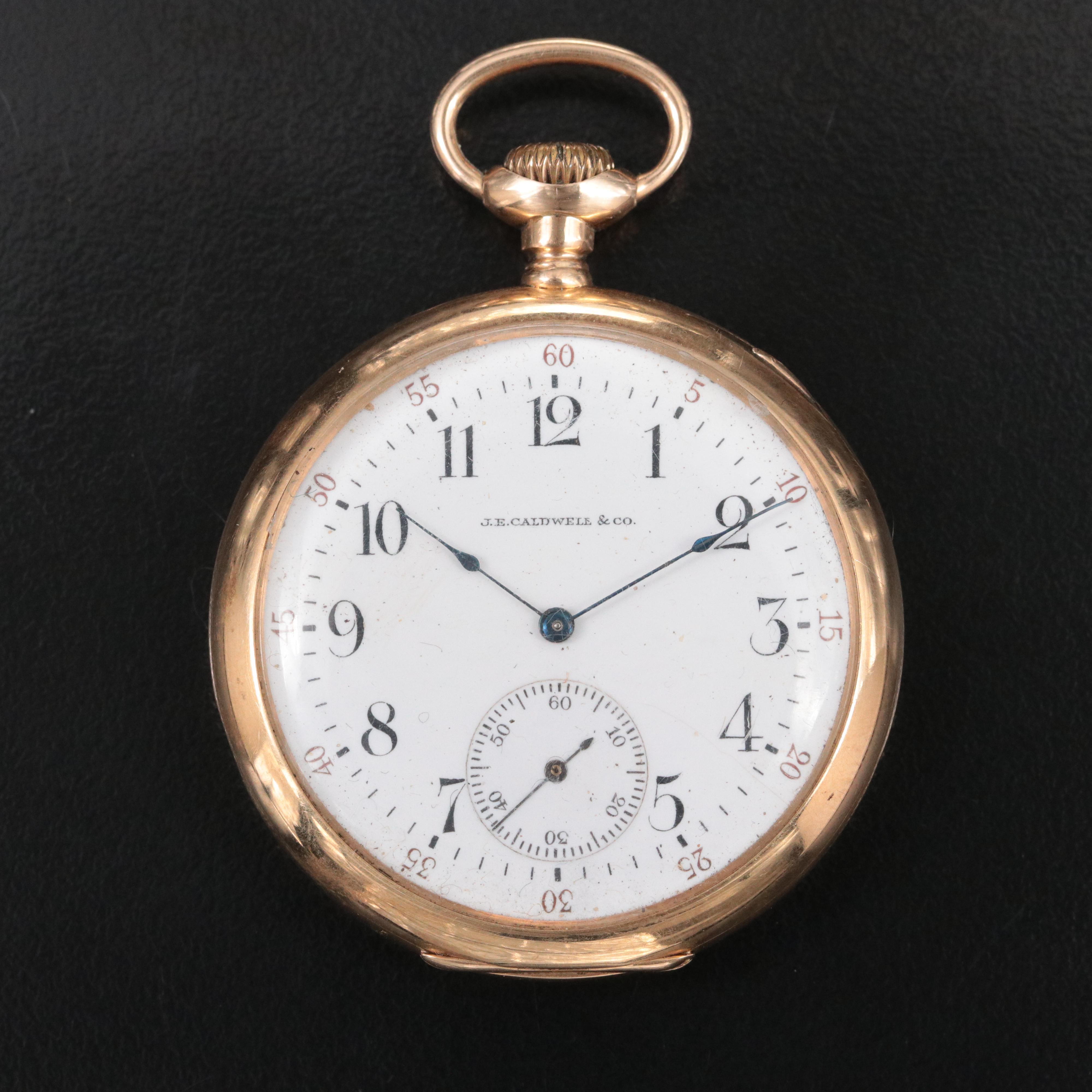 1915 Waltham 14K Pocket Watch for J.E. Caldwell & Co.