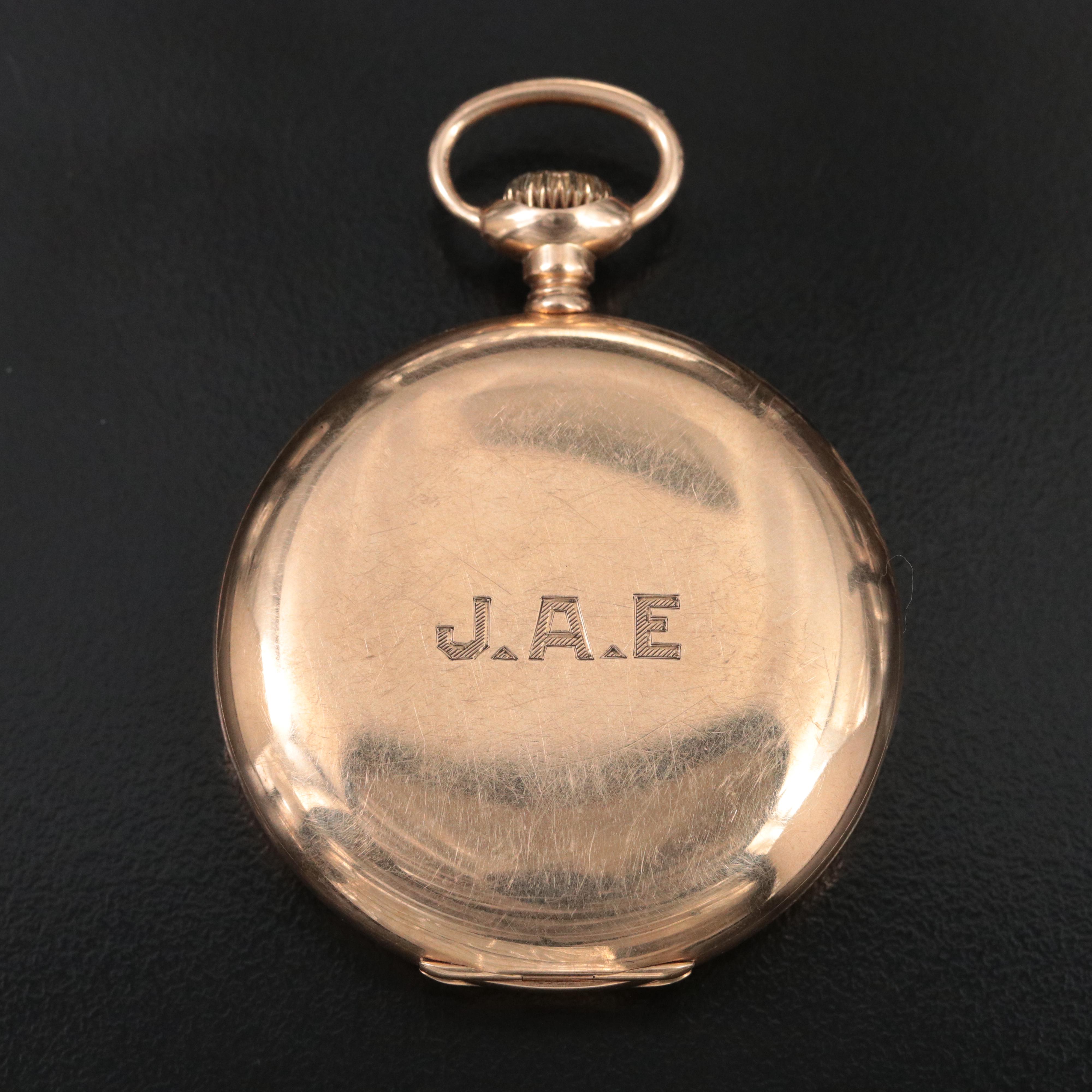 1915 Waltham 14K Pocket Watch for J.E. Caldwell & Co.