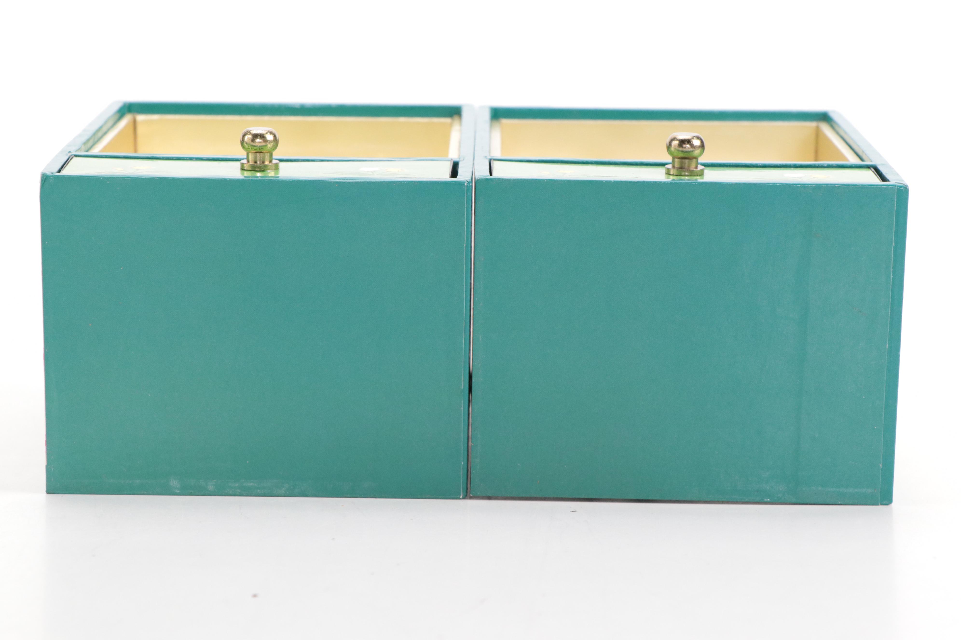 Japanese Sankyo Shoji "Little Grey Rabbit" Music Boxes with Cork Placemat