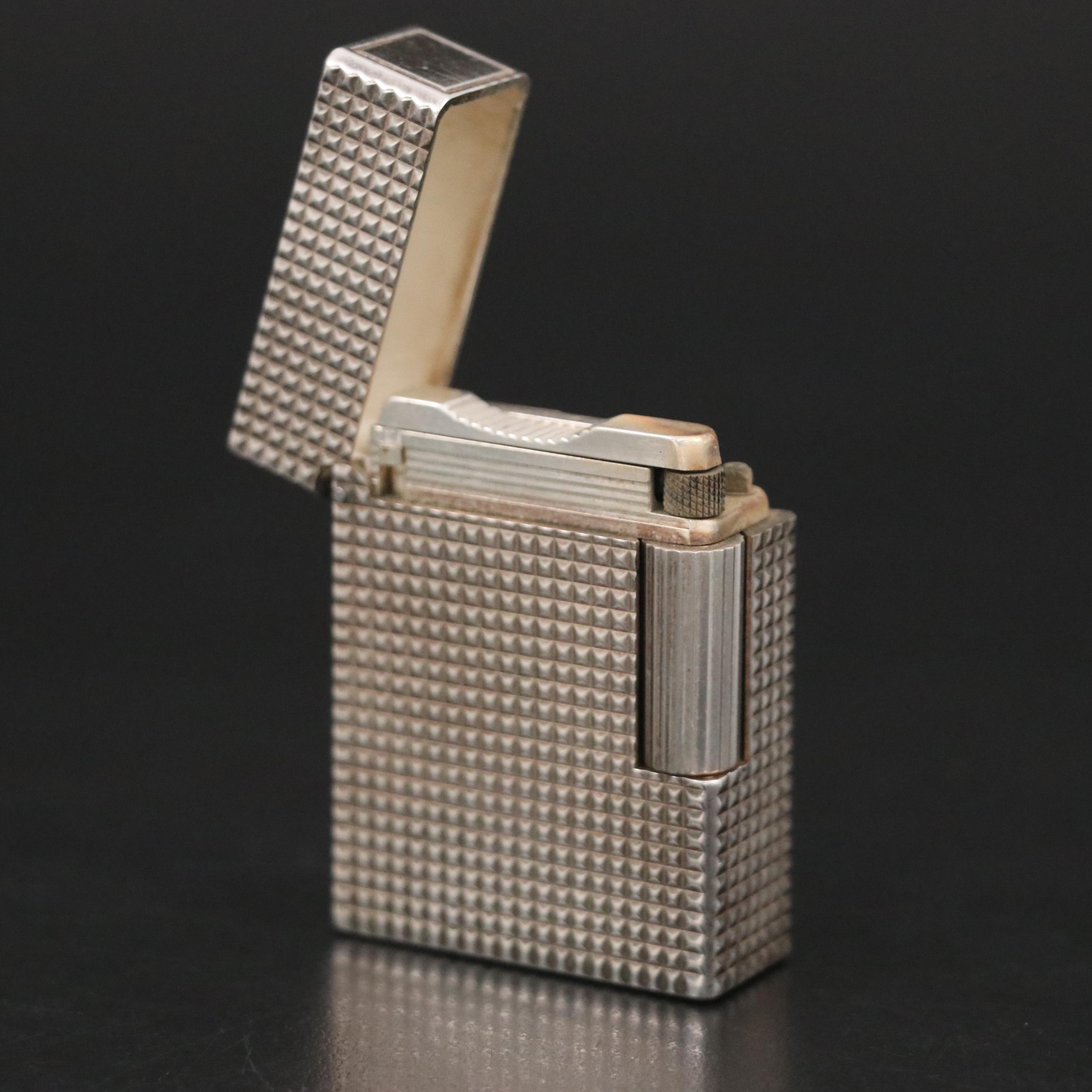 French S.T. Dupont Silver Plate Roll Lighter