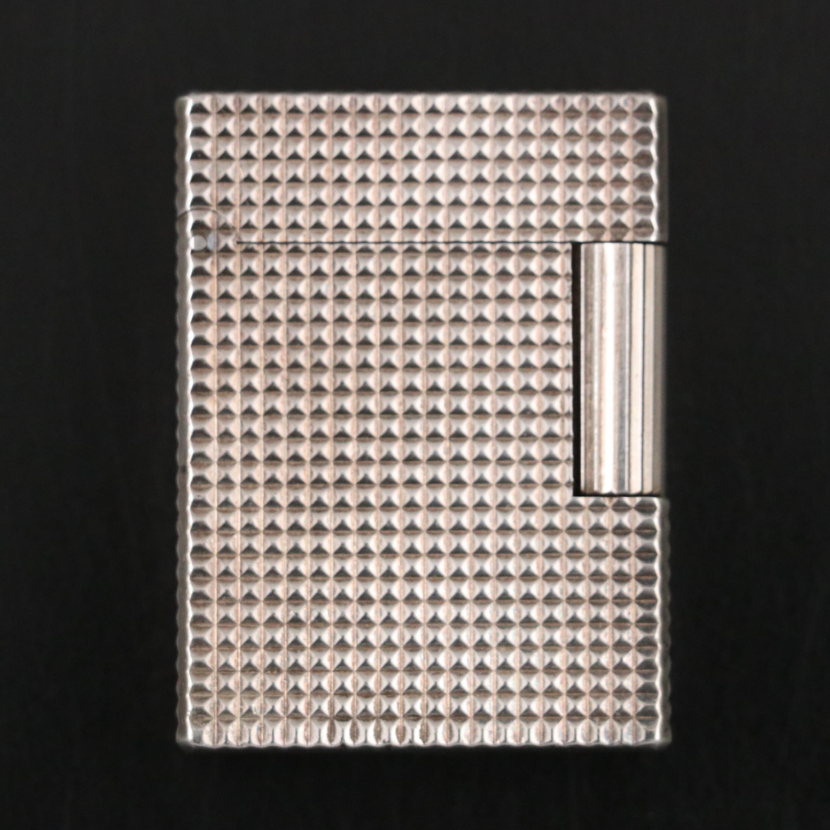 French S.T. Dupont Silver Plate Roll Lighter