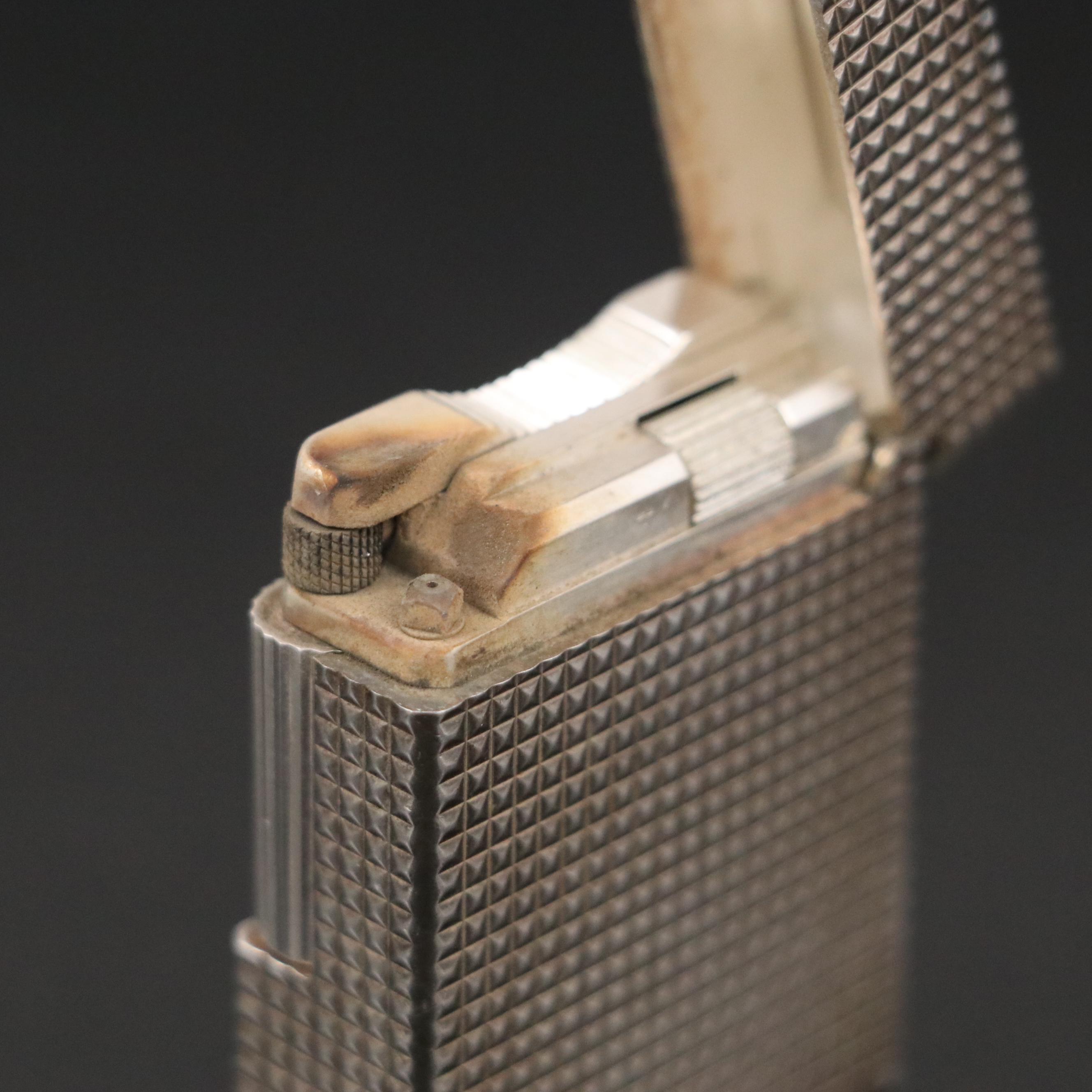 French S.T. Dupont Silver Plate Roll Lighter
